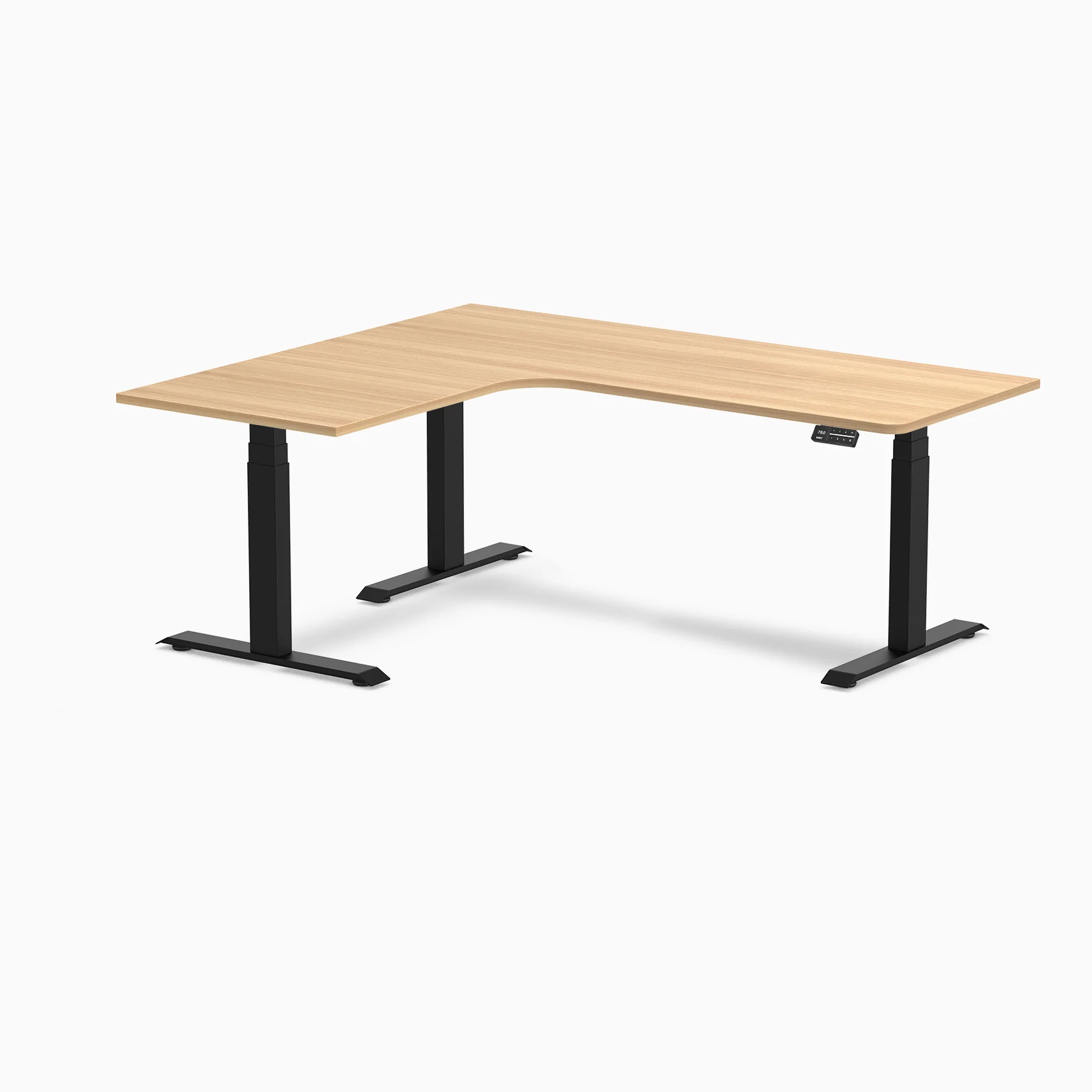Desky L-Shape Curved Laminate Sit Stand Desk - Image 130