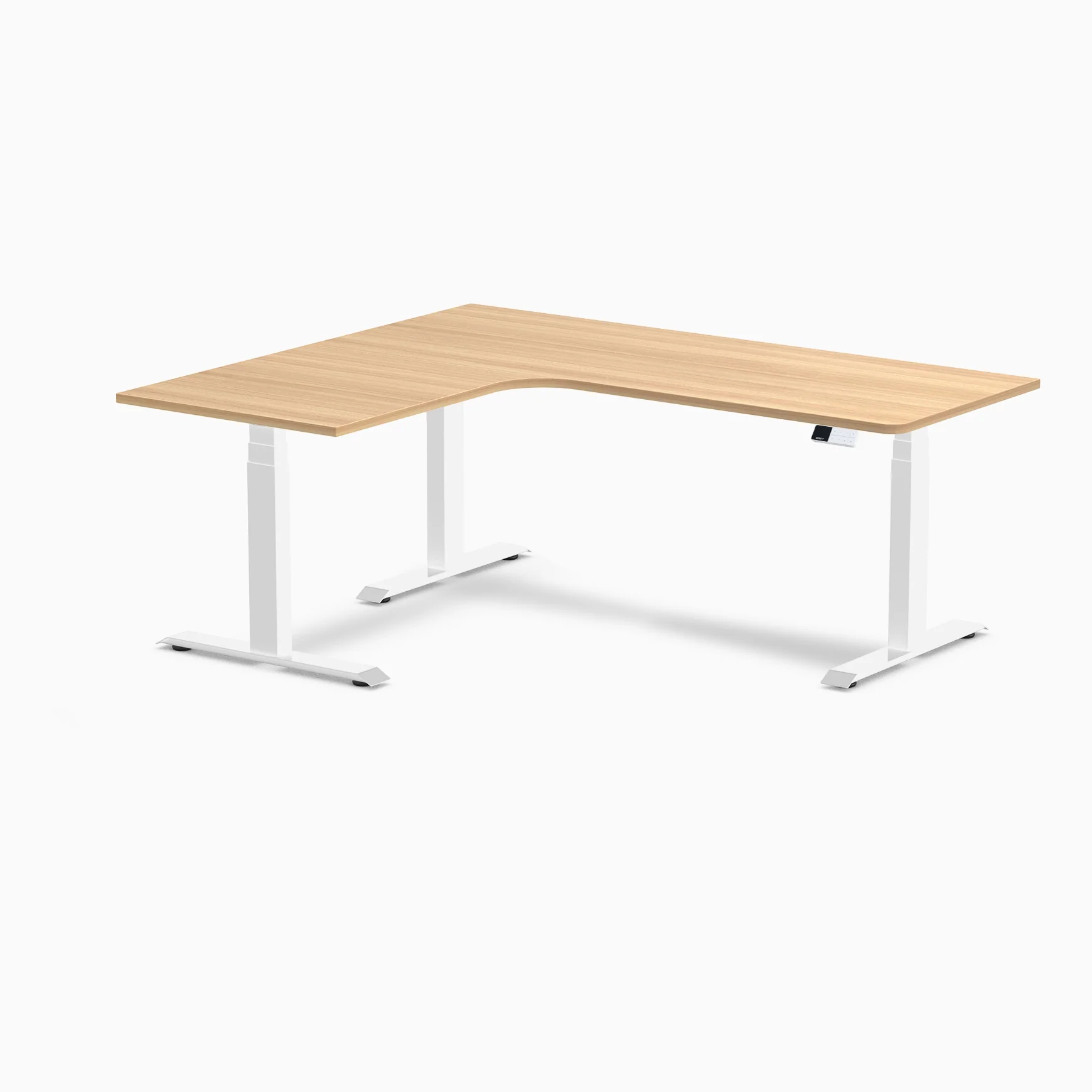 Desky L-Shape Curved Laminate Sit Stand Desk - Image 131
