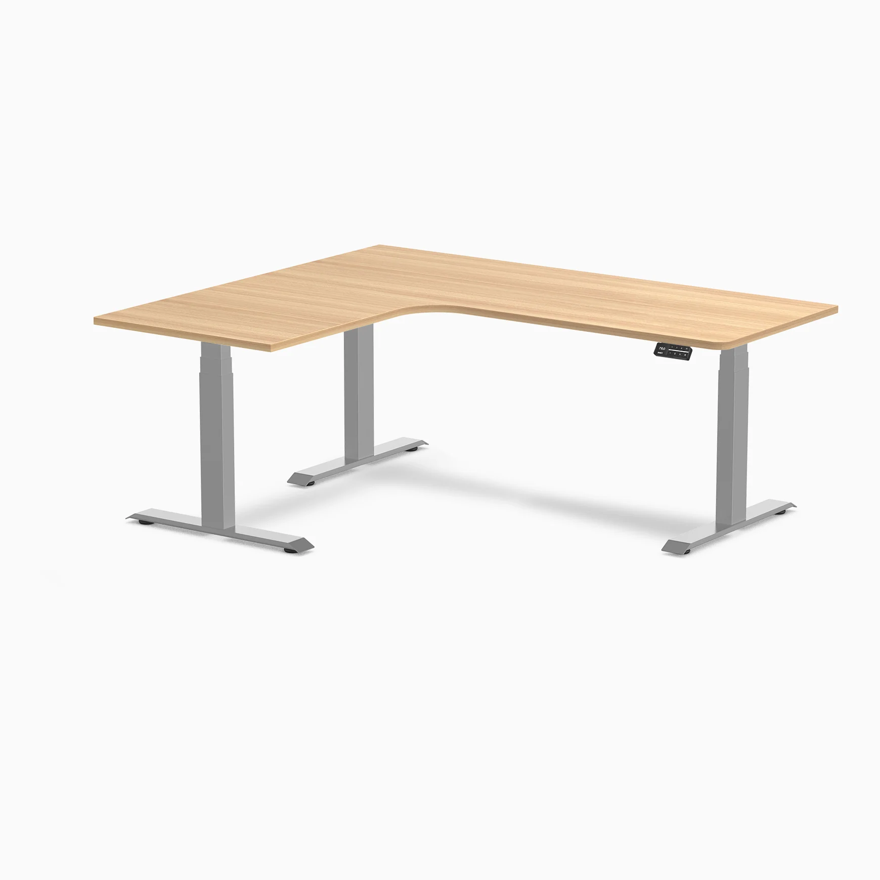 Desky L-Shape Curved Laminate Sit Stand Desk - Image 132