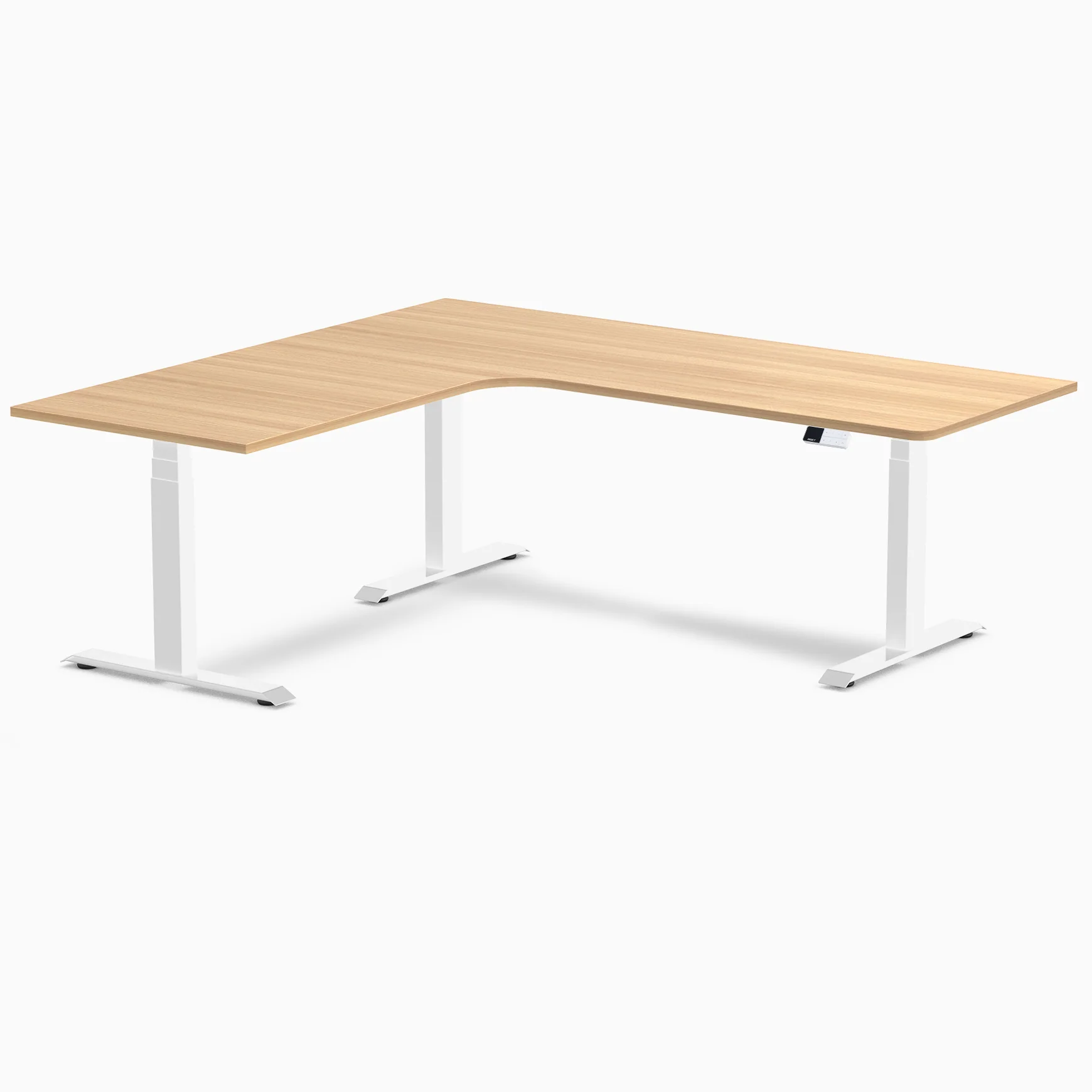 Desky L-Shape Curved Laminate Sit Stand Desk - Image 134