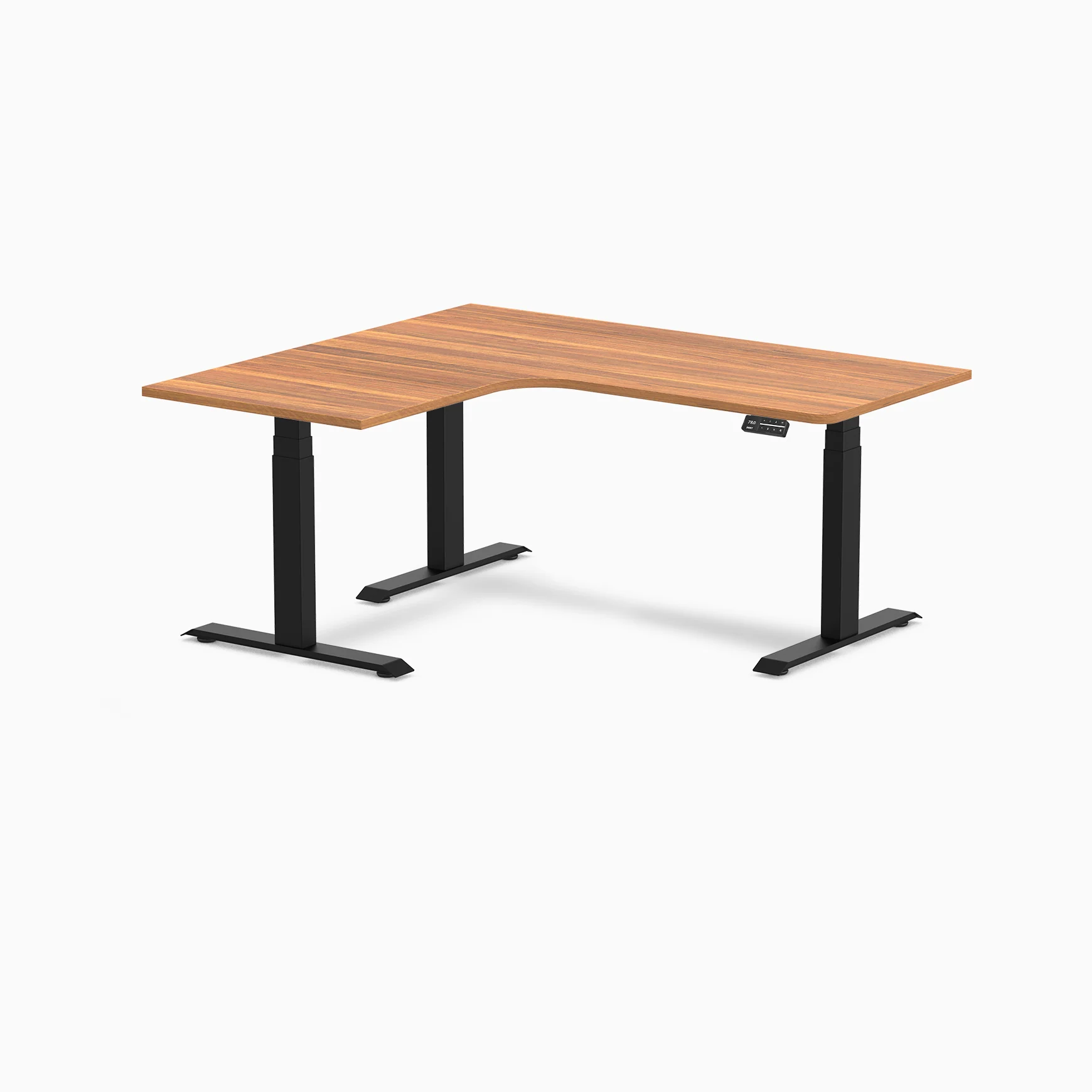 Desky L-Shape Curved Laminate Sit Stand Desk - Image 136