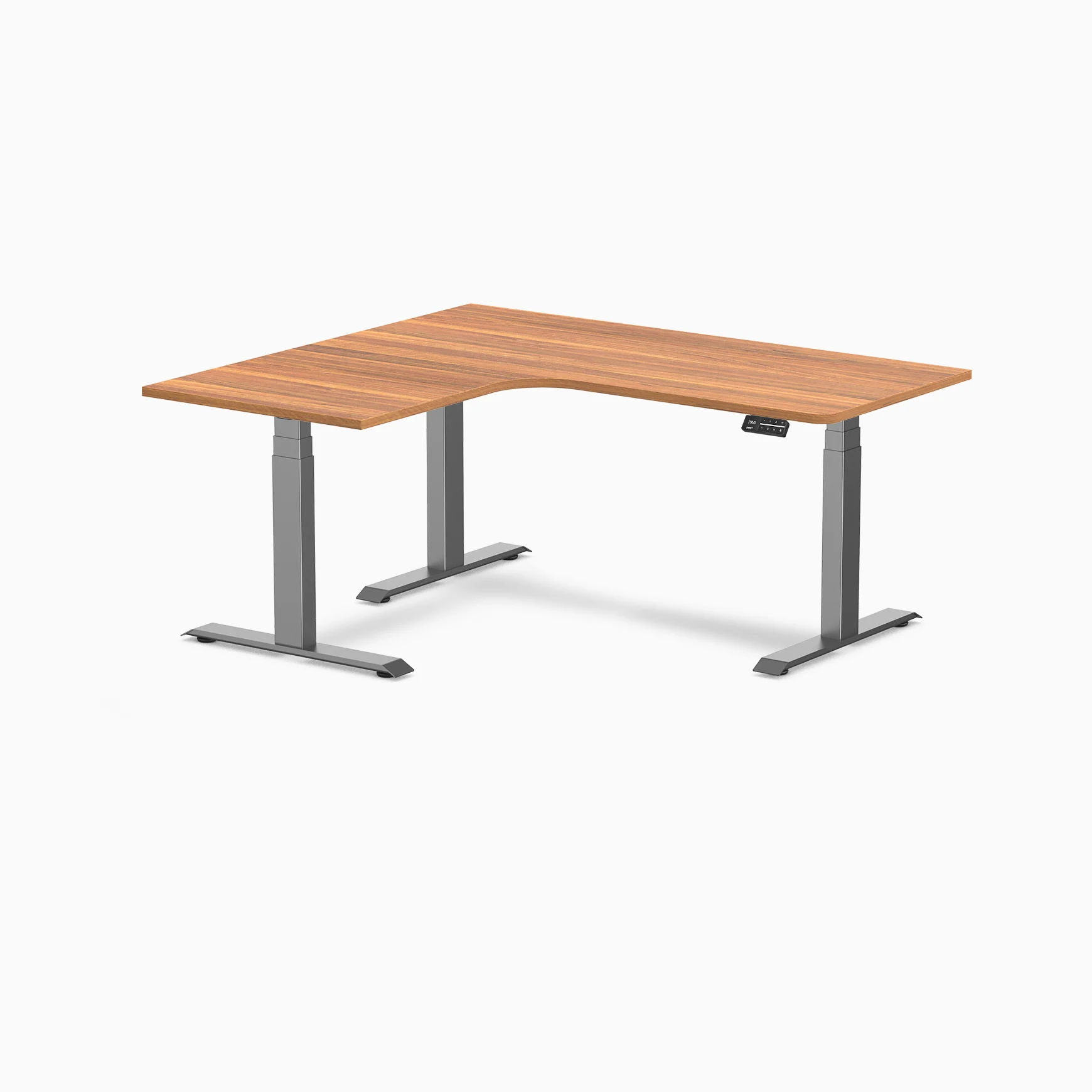 Desky L-Shape Curved Laminate Sit Stand Desk - Image 138