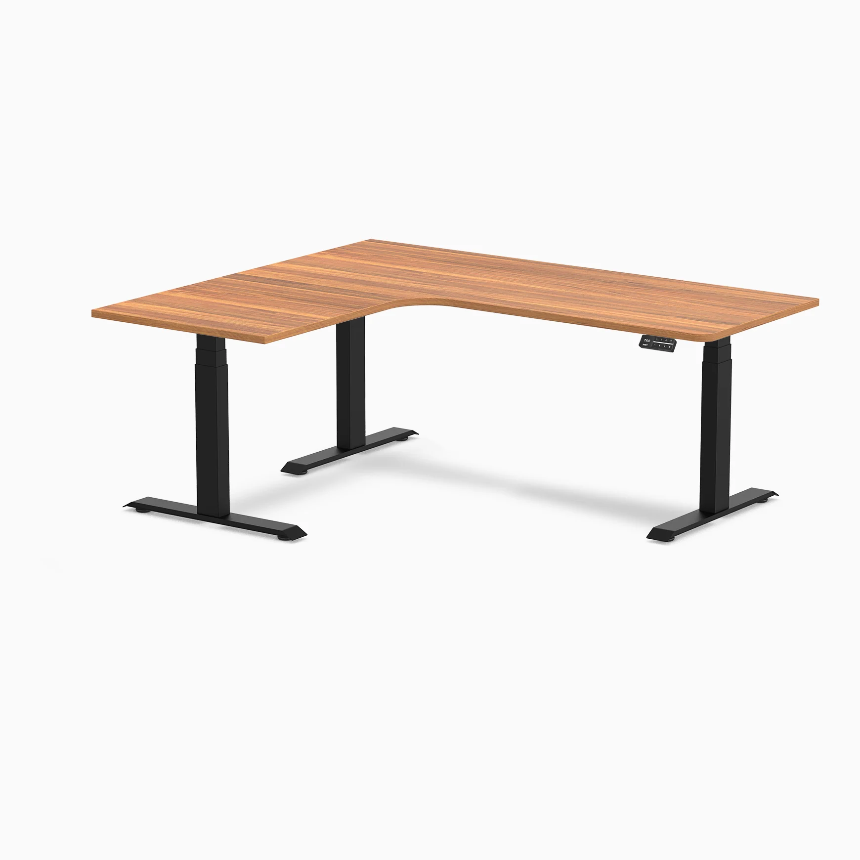Desky L-Shape Curved Laminate Sit Stand Desk - Image 139