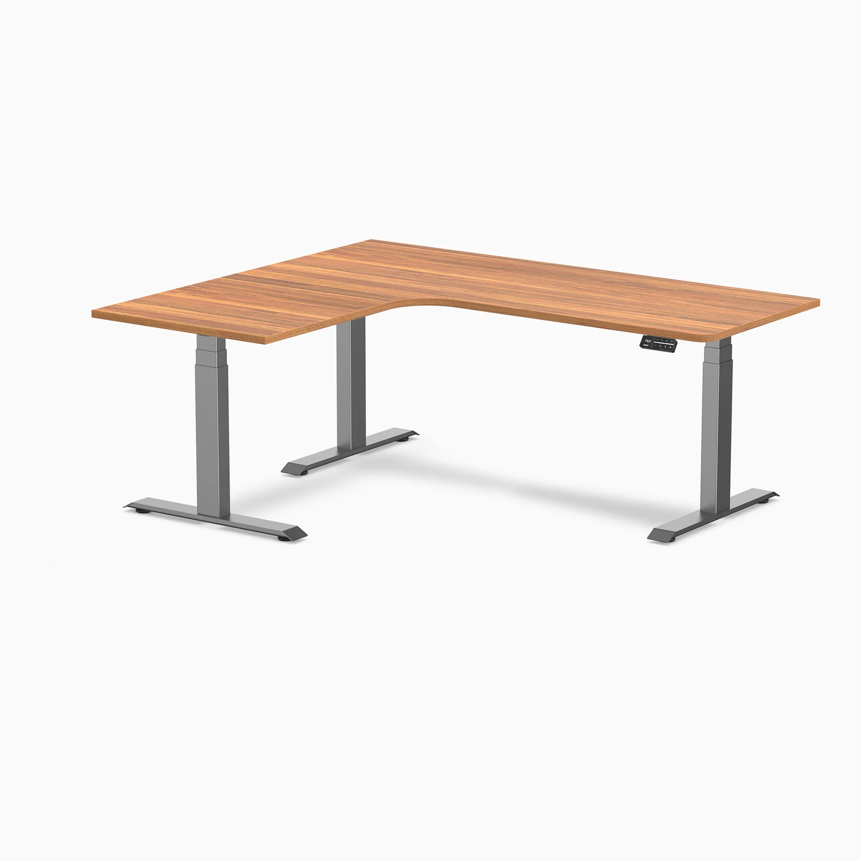 Desky L-Shape Curved Laminate Sit Stand Desk - Image 141