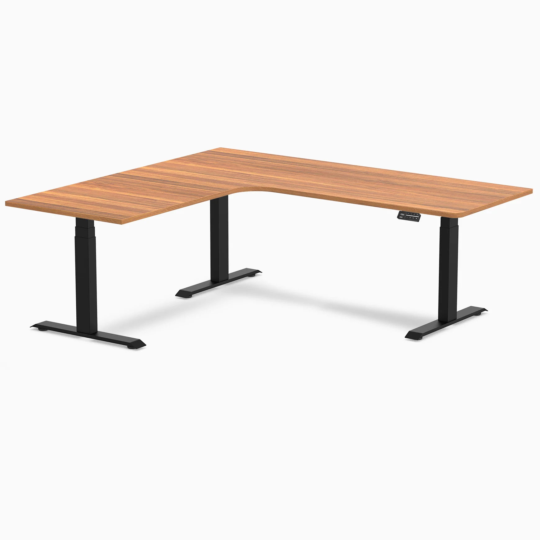 Desky L-Shape Curved Laminate Sit Stand Desk - Image 142