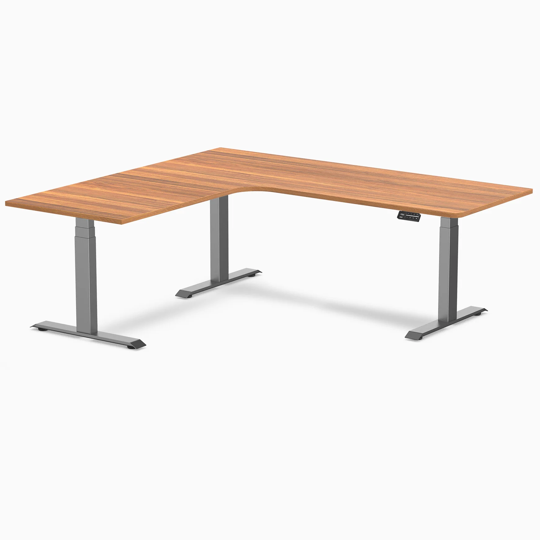 Desky L-Shape Curved Laminate Sit Stand Desk - Image 144