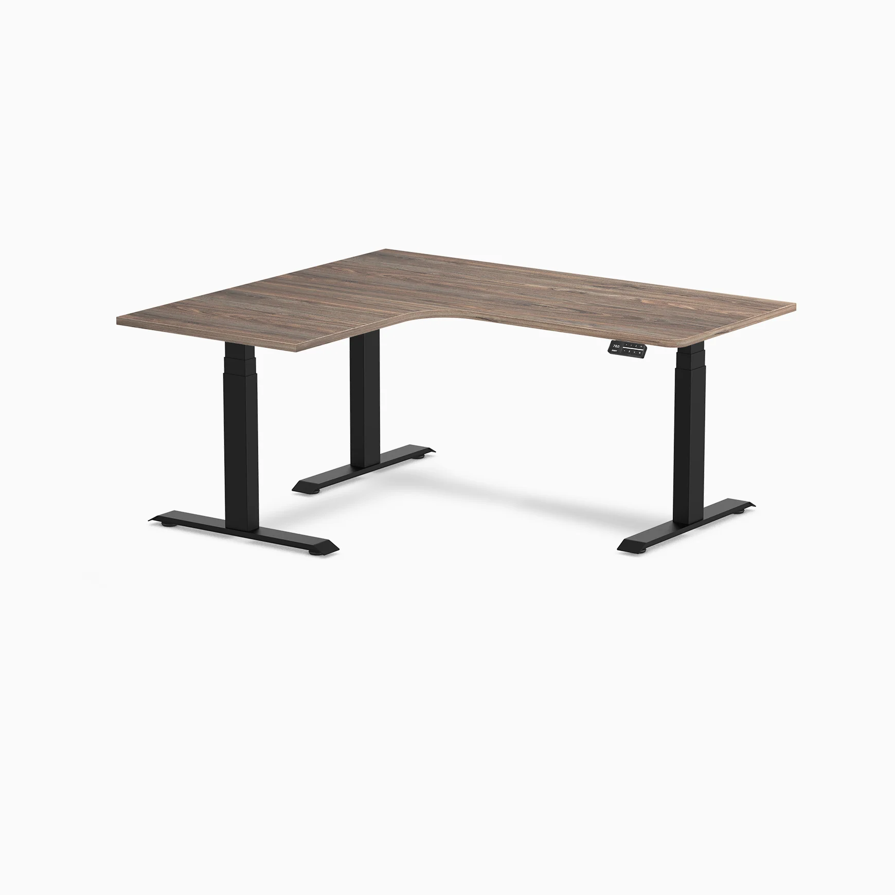 Desky L-Shape Curved Laminate Sit Stand Desk - Image 145