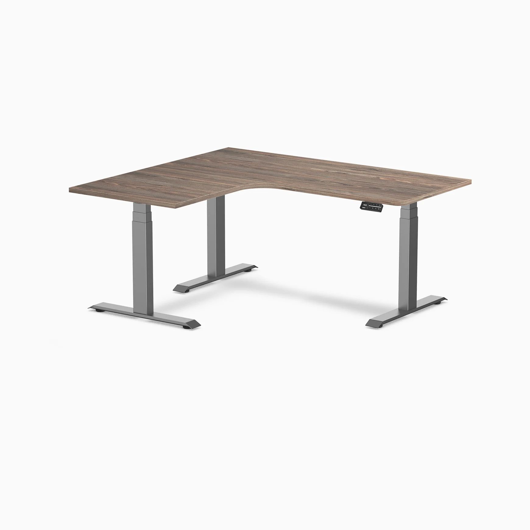 Desky L-Shape Curved Laminate Sit Stand Desk - Image 147