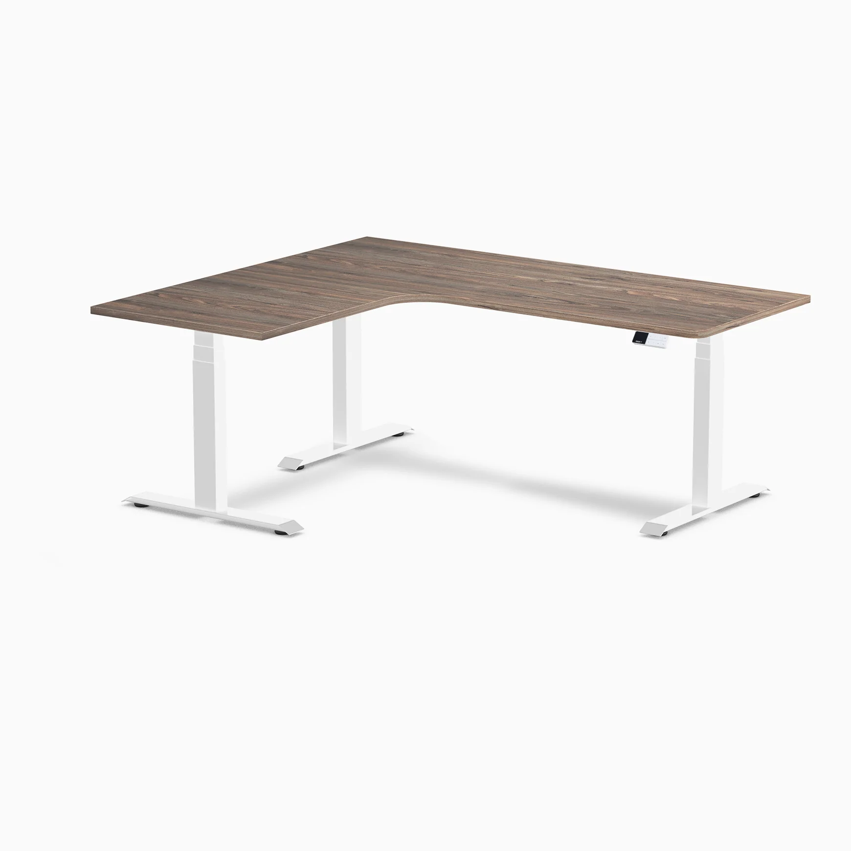 Desky L-Shape Curved Laminate Sit Stand Desk - Image 149