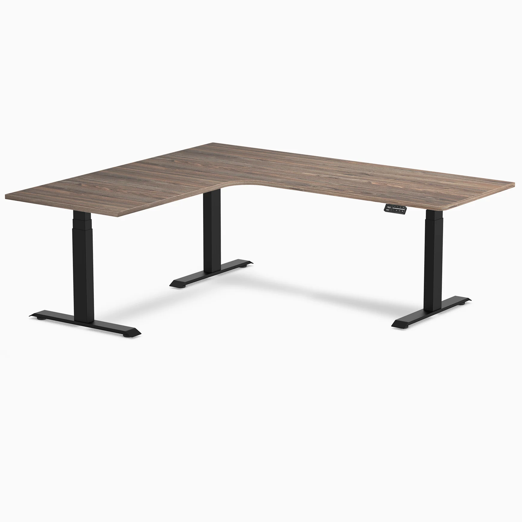 Desky L-Shape Curved Laminate Sit Stand Desk - Image 151