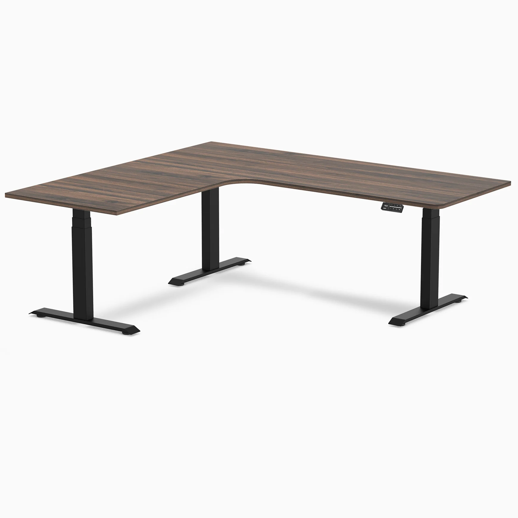 Desky L-Shape Curved Laminate Sit Stand Desk - Image 154
