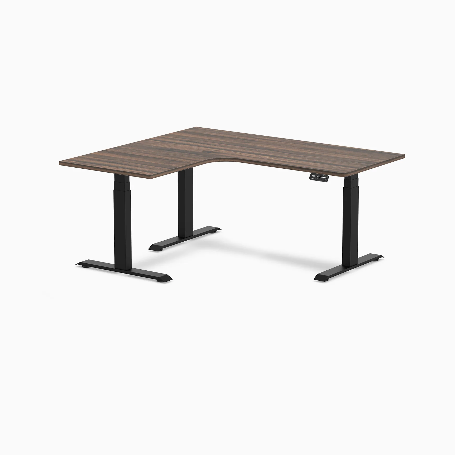 Desky L-Shape Curved Laminate Sit Stand Desk - Image 157