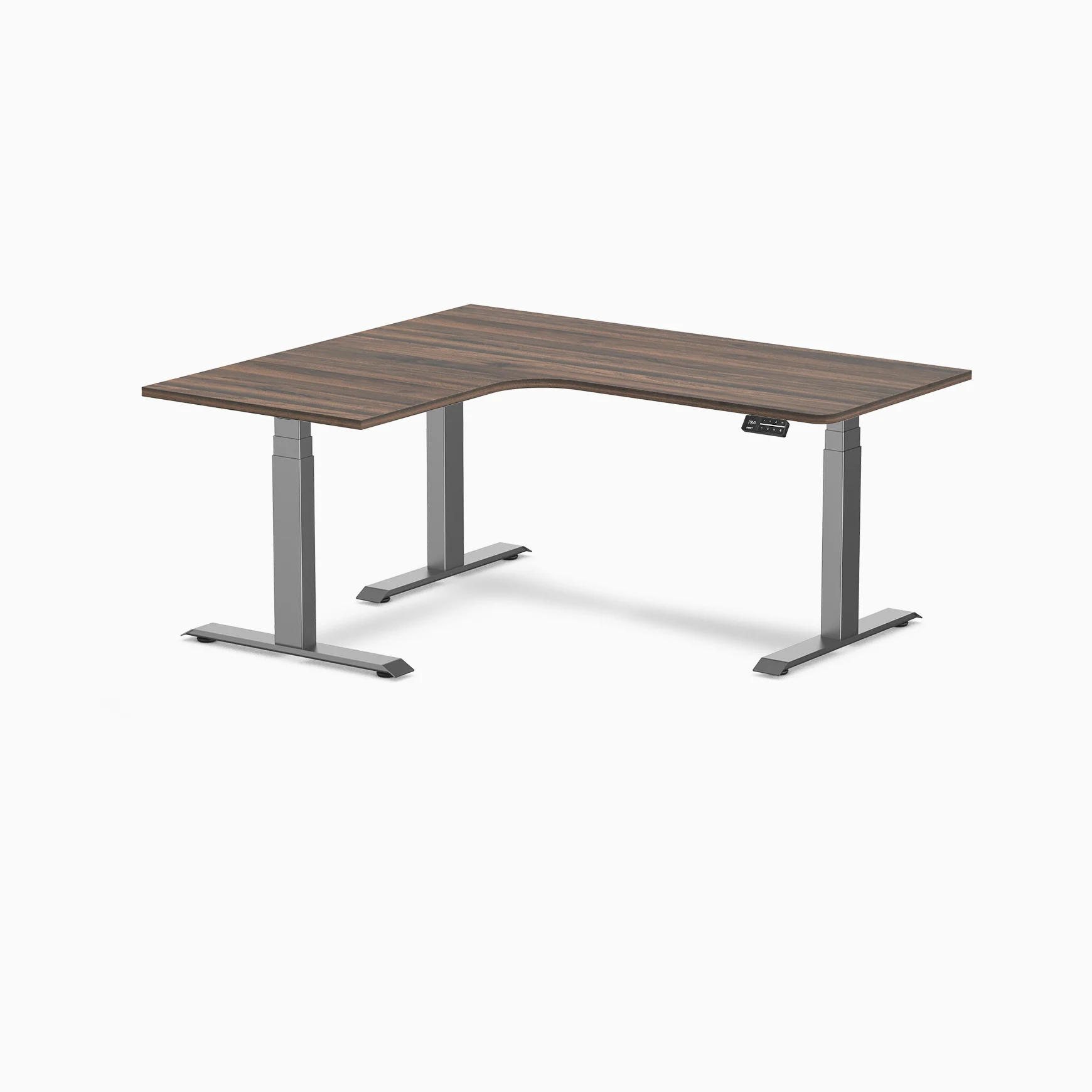 Desky L-Shape Curved Laminate Sit Stand Desk - Image 159