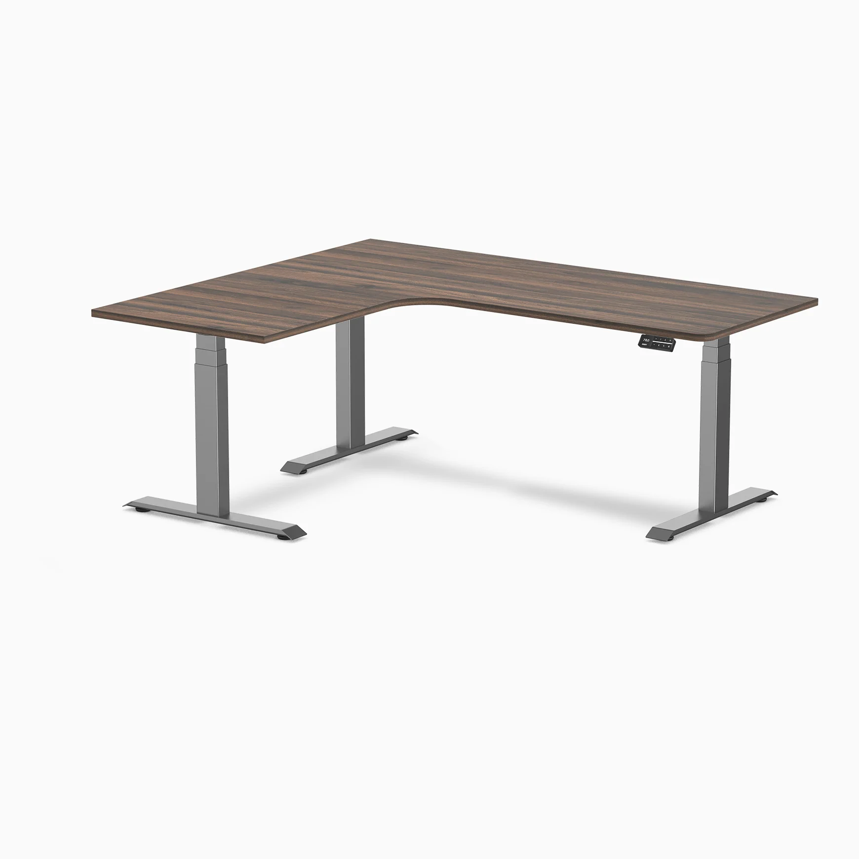 Desky L-Shape Curved Laminate Sit Stand Desk - Image 162
