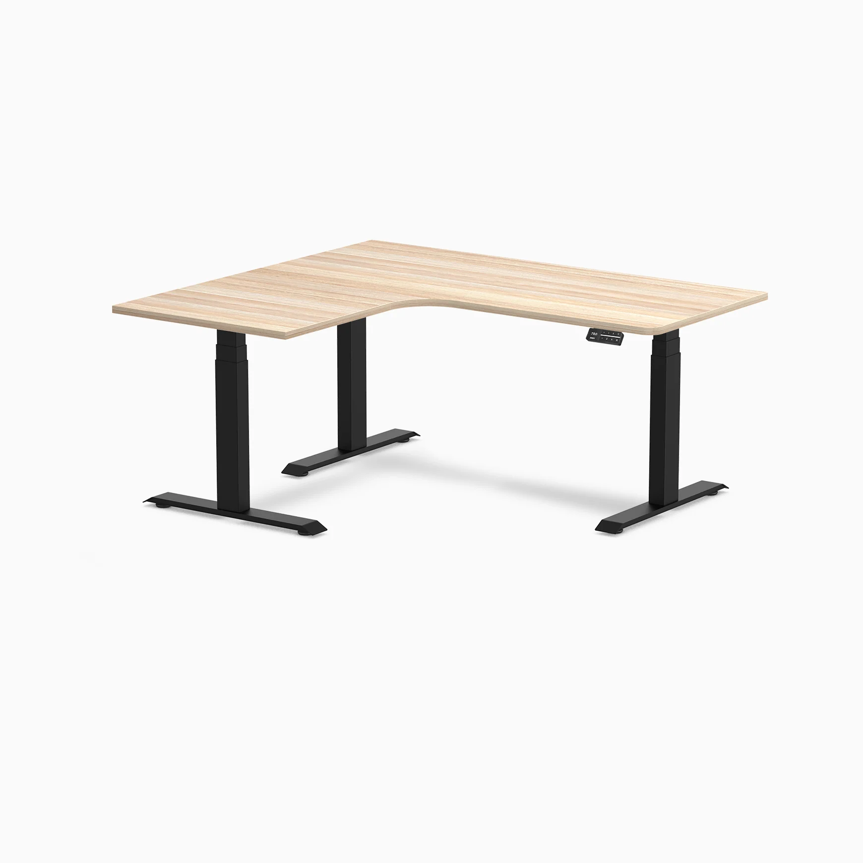 Desky L-Shape Curved Laminate Sit Stand Desk - Image 163