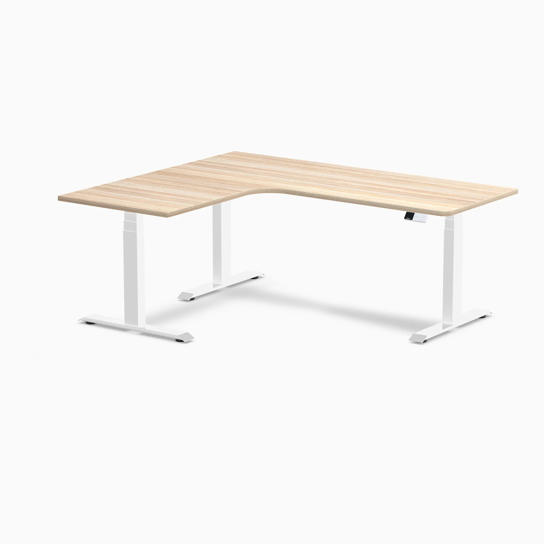 Desky L-Shape Curved Laminate Sit Stand Desk - Image 167