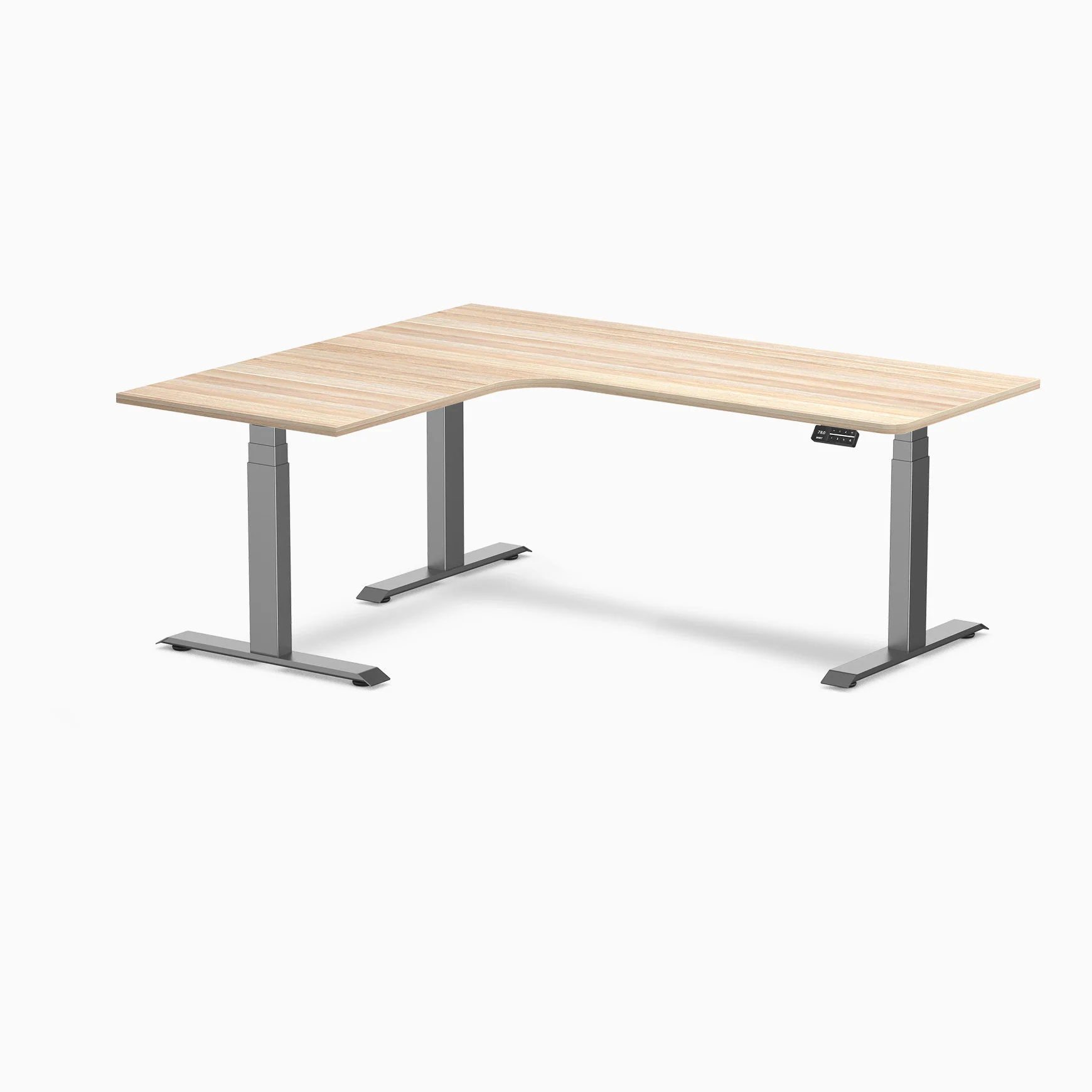 Desky L-Shape Curved Laminate Sit Stand Desk - Image 168