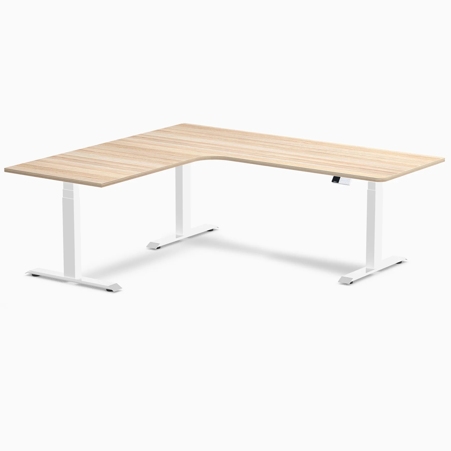 Desky L-Shape Curved Laminate Sit Stand Desk - Image 170
