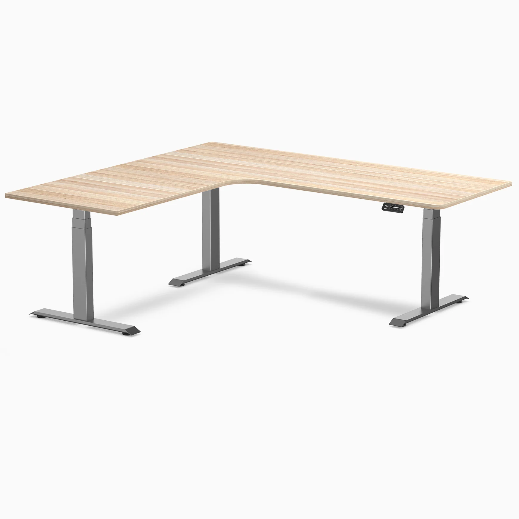 Desky L-Shape Curved Laminate Sit Stand Desk - Image 171