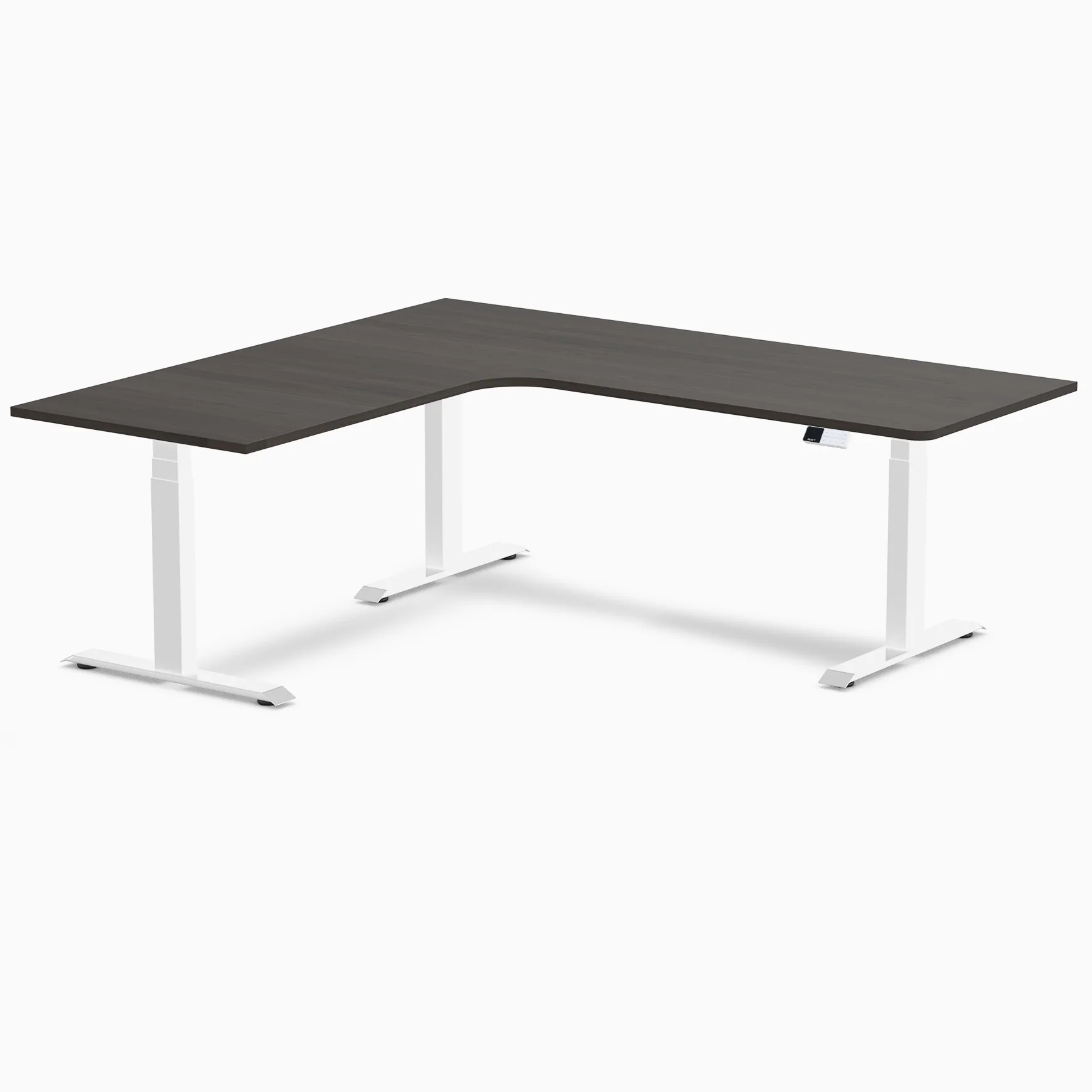 Desky L-Shape Curved Laminate Sit Stand Desk - Image 173