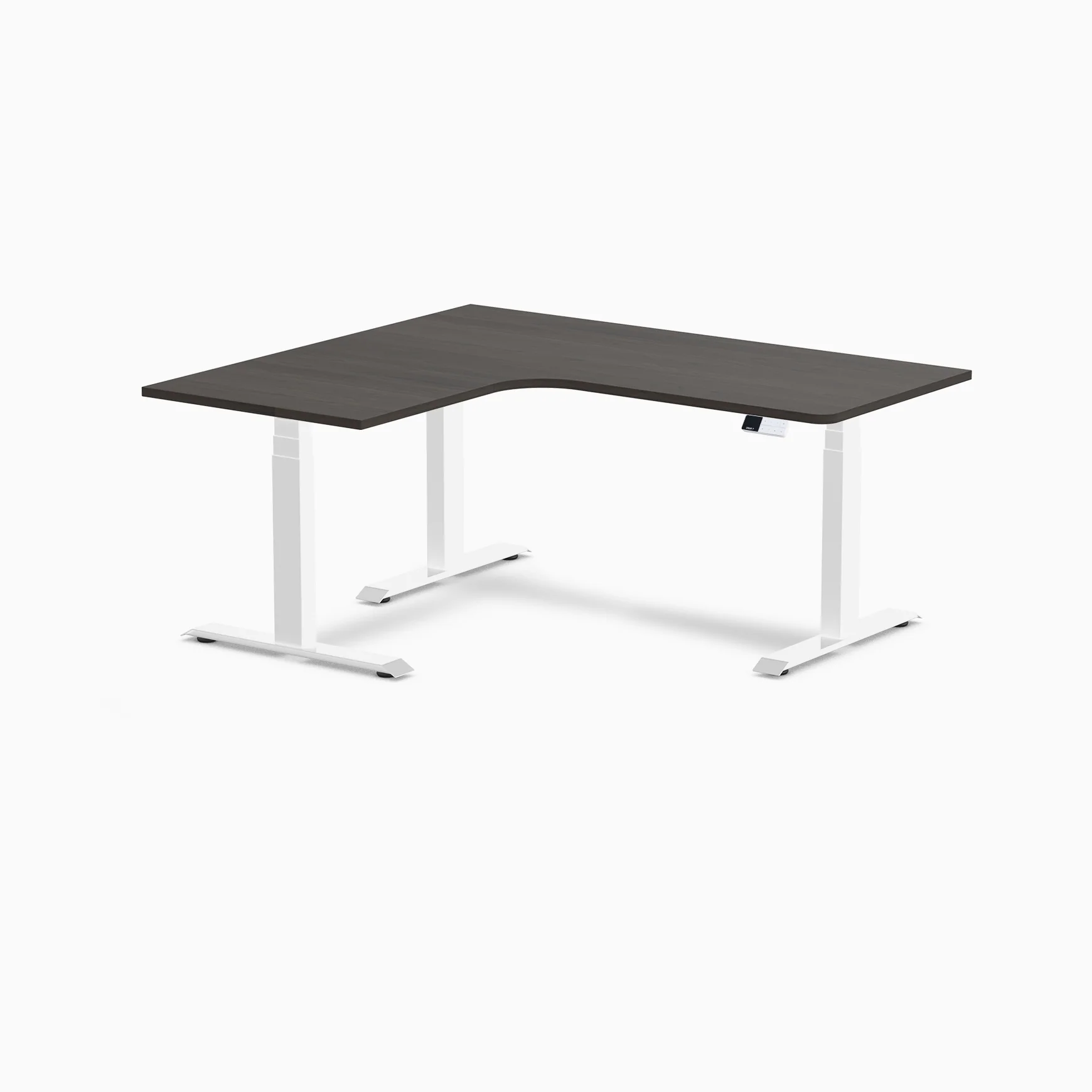Desky L-Shape Curved Laminate Sit Stand Desk - Image 176
