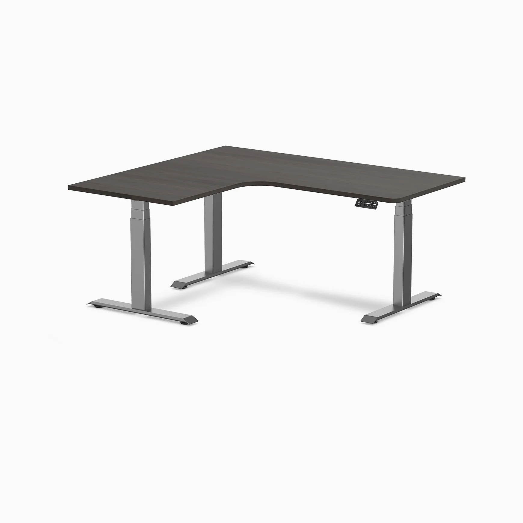 Desky L-Shape Curved Laminate Sit Stand Desk - Image 177