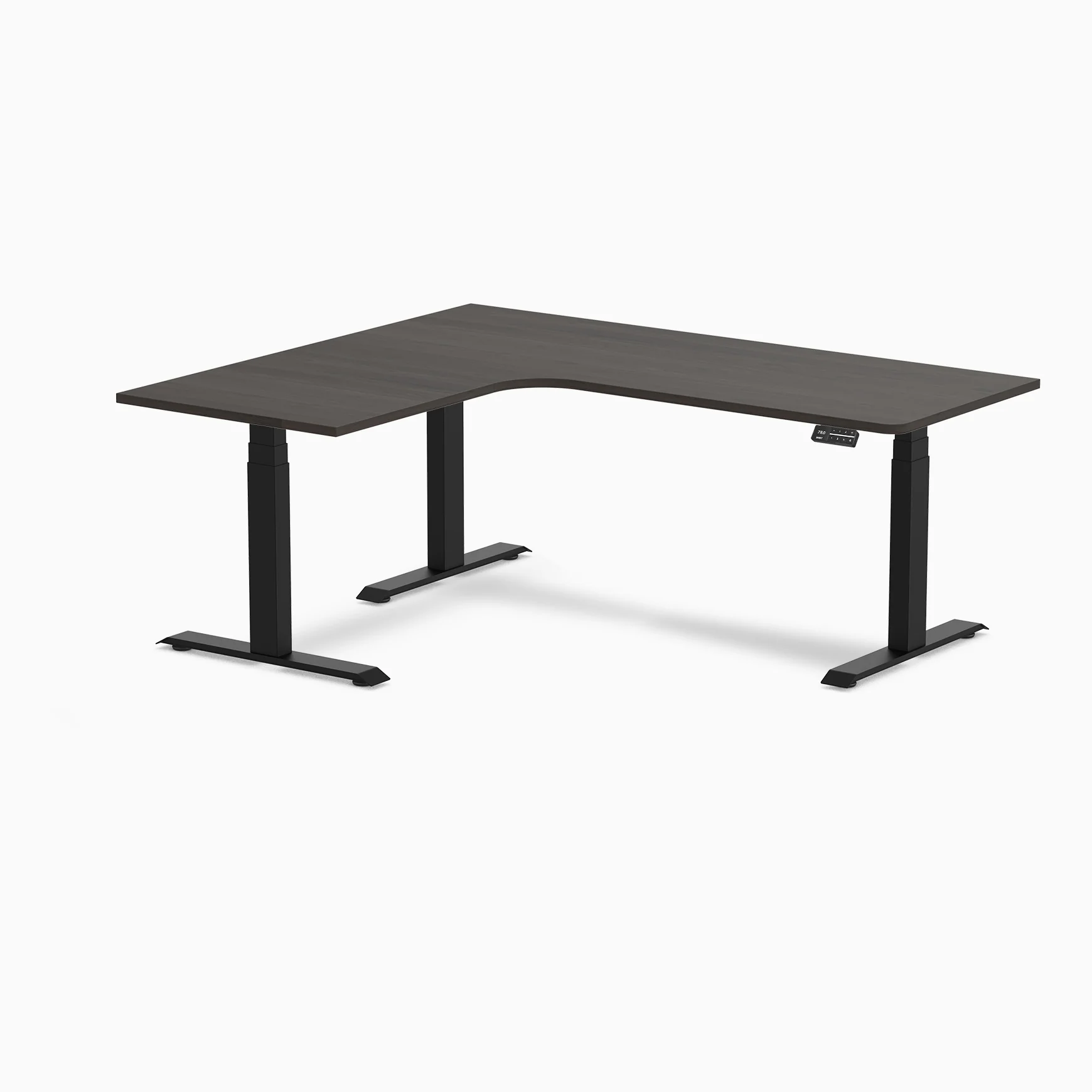 Desky L-Shape Curved Laminate Sit Stand Desk - Image 178