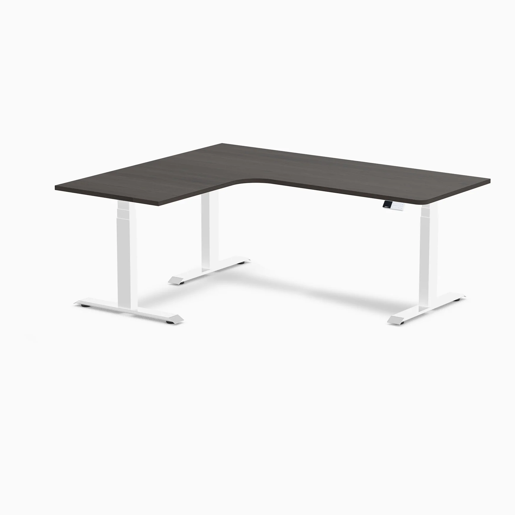 Desky L-Shape Curved Laminate Sit Stand Desk - Image 179