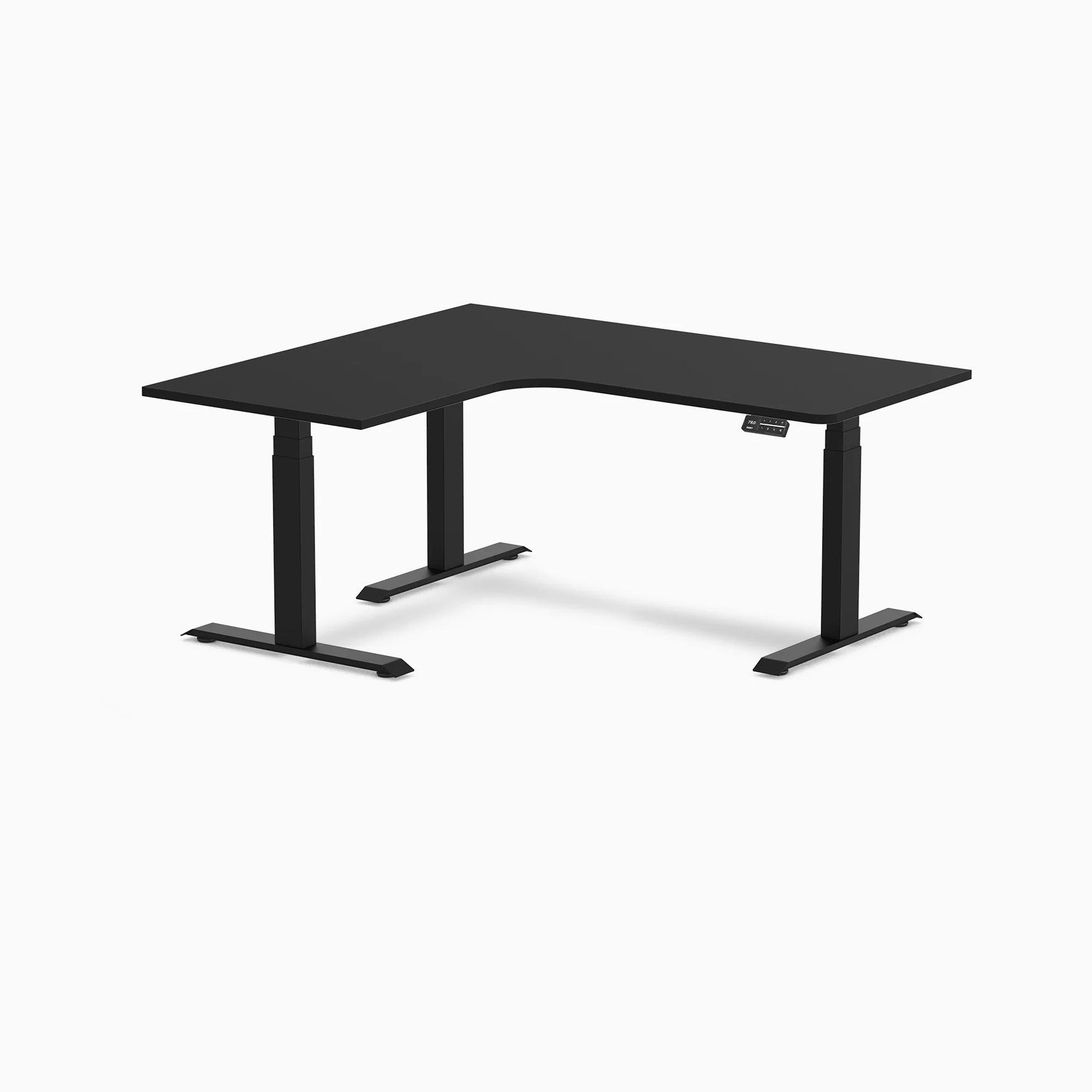 Desky L-Shape Curved Laminate Sit Stand Desk - Image 181