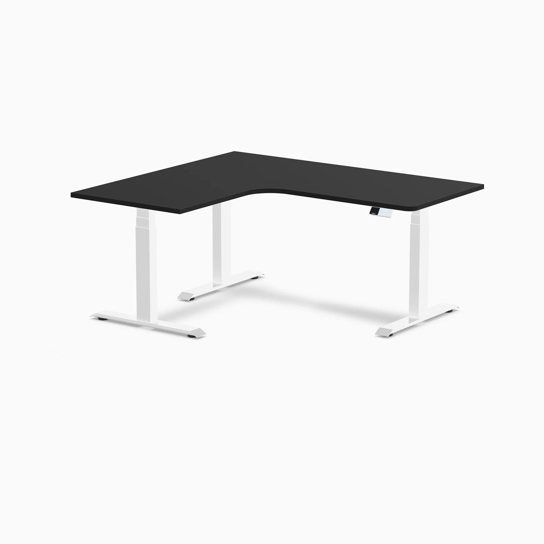 Desky L-Shape Curved Laminate Sit Stand Desk - Image 182