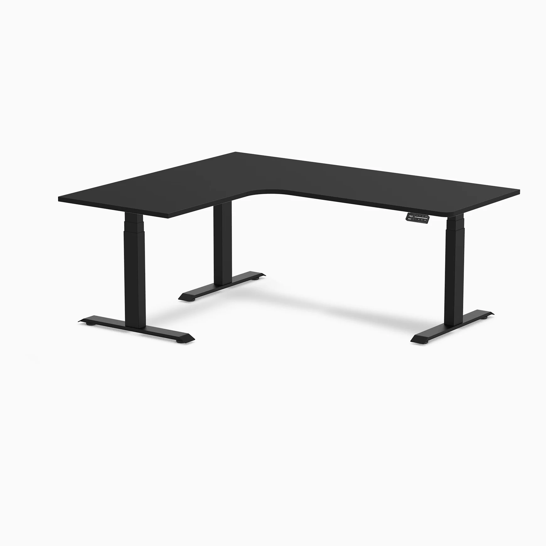 Desky L-Shape Curved Laminate Sit Stand Desk - Image 184