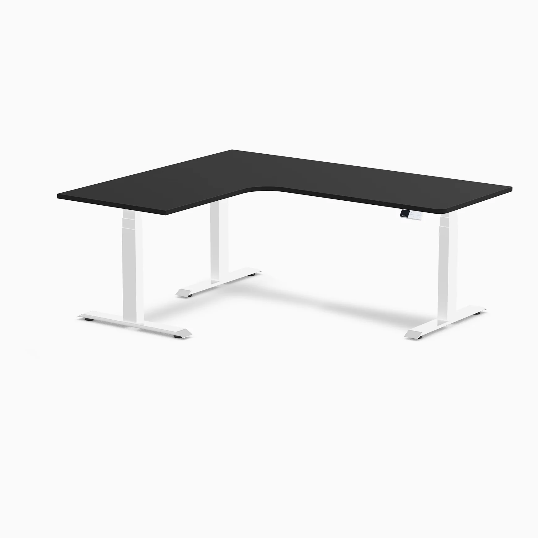 Desky L-Shape Curved Laminate Sit Stand Desk - Image 185