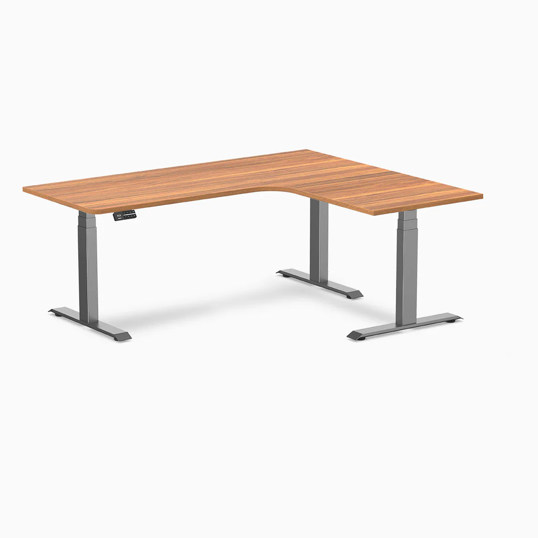Desky L-Shape Curved Laminate Sit Stand Desk - Image 31