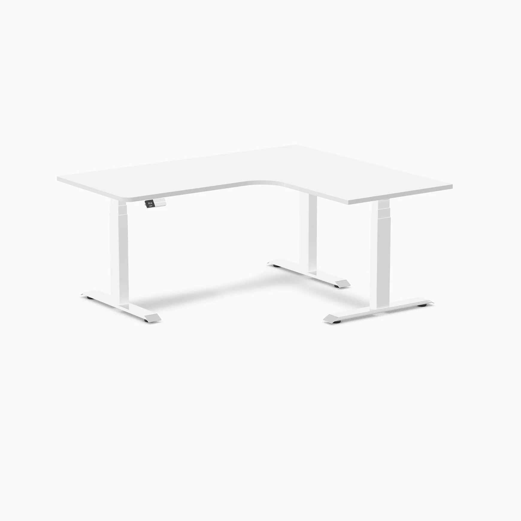 Desky L-Shape Curved Laminate Sit Stand Desk - Image 44