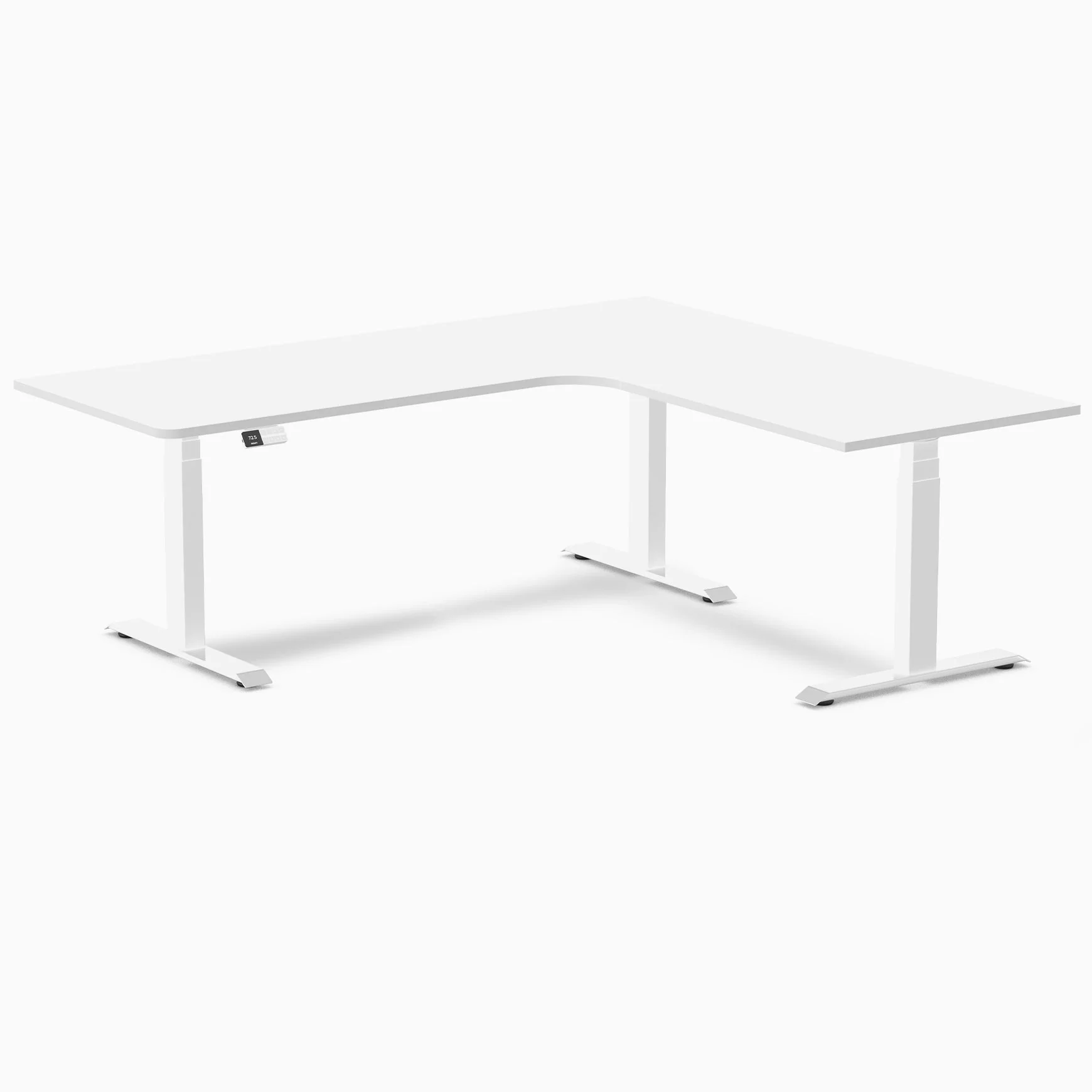 Desky L-Shape Curved Laminate Sit Stand Desk - Image 47