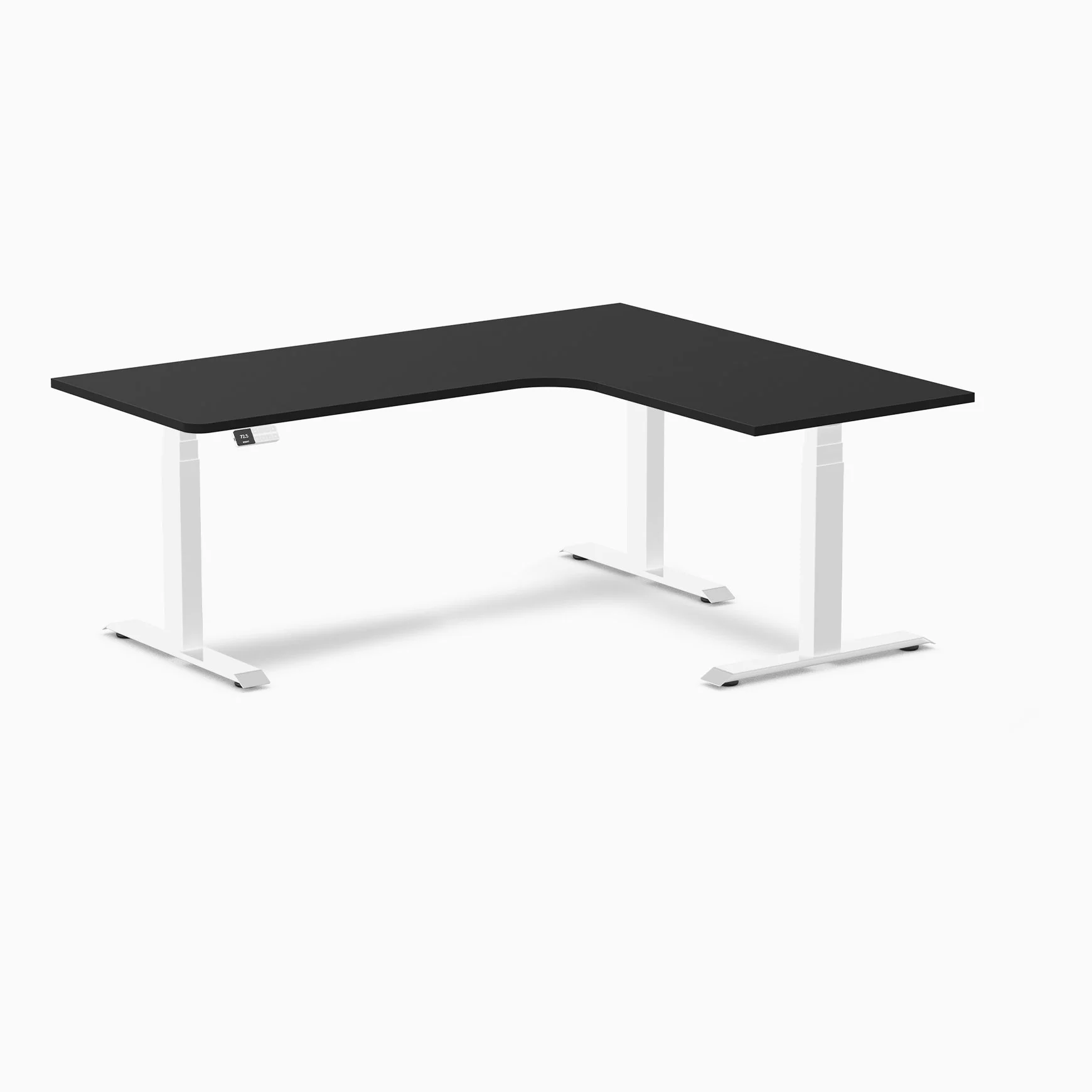 Desky L-Shape Curved Laminate Sit Stand Desk - Image 52