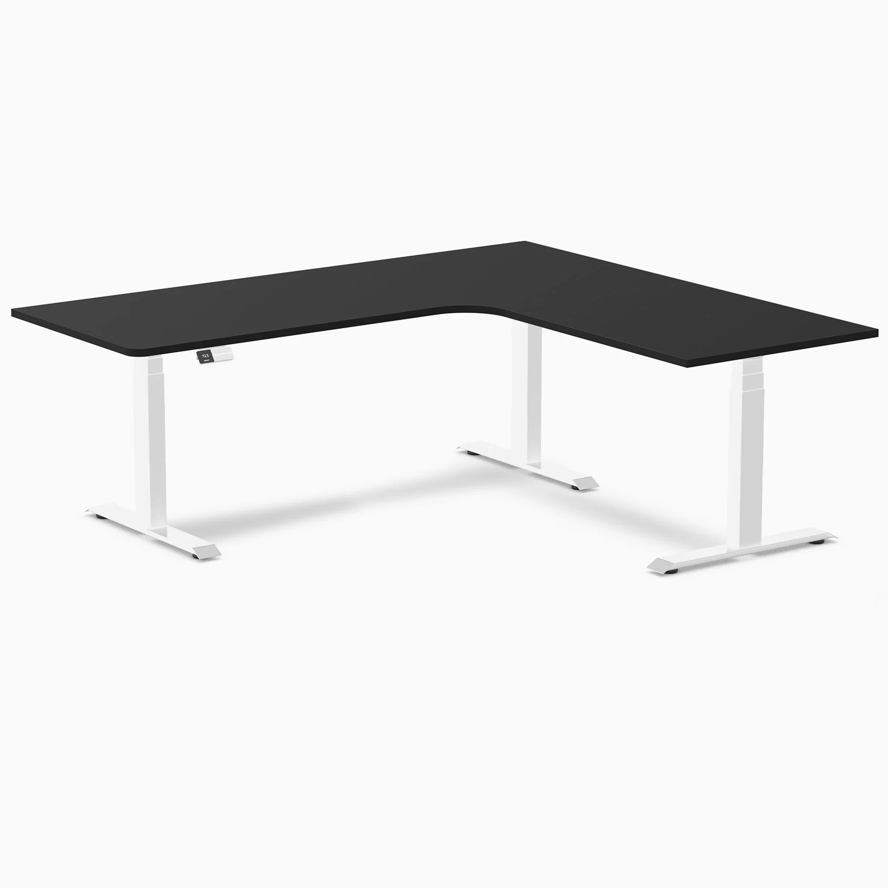 Desky L-Shape Curved Laminate Sit Stand Desk - Image 54