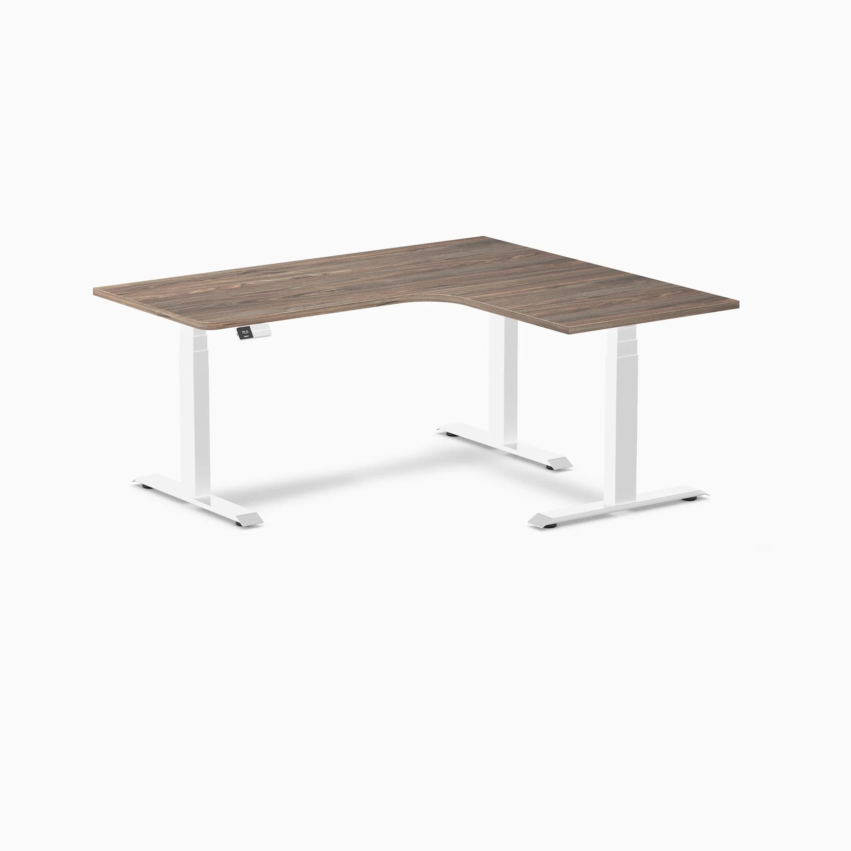 Desky L-Shape Curved Laminate Sit Stand Desk - Image 62