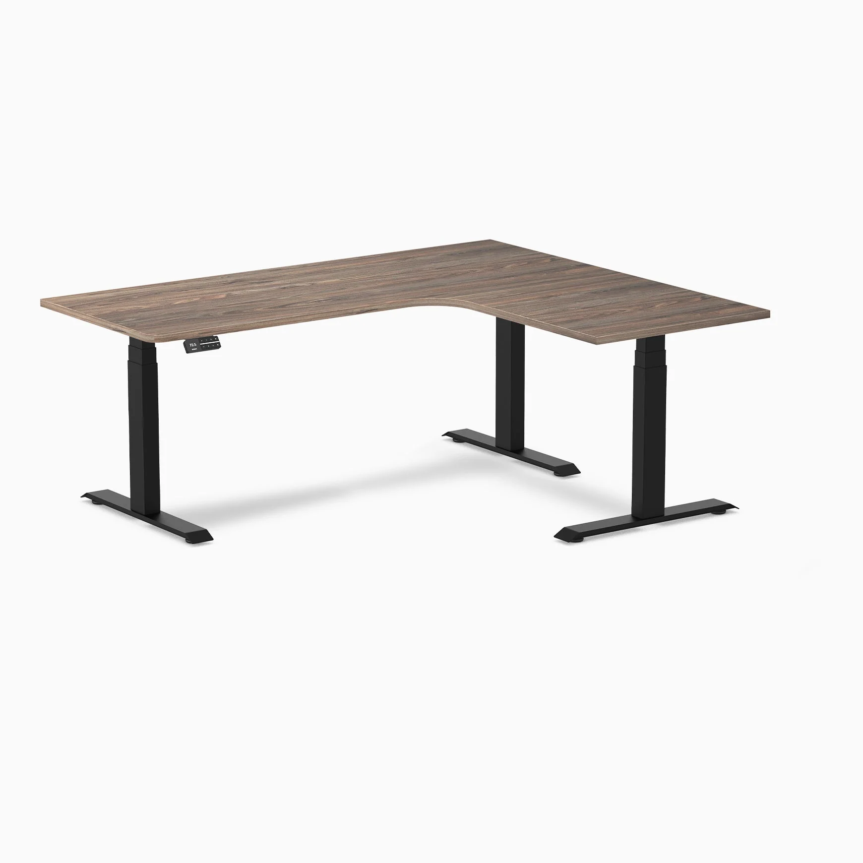 Desky L-Shape Curved Laminate Sit Stand Desk - Image 63