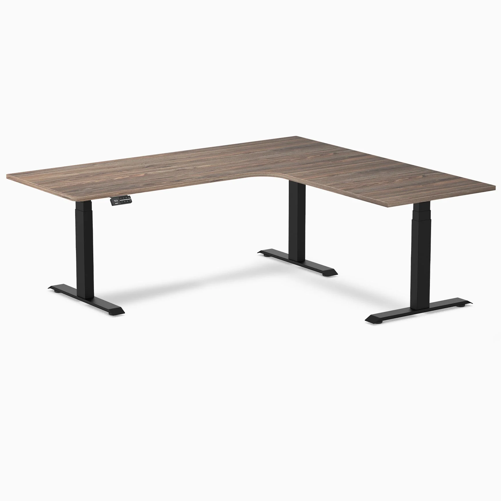 Desky L-Shape Curved Laminate Sit Stand Desk - Image 65