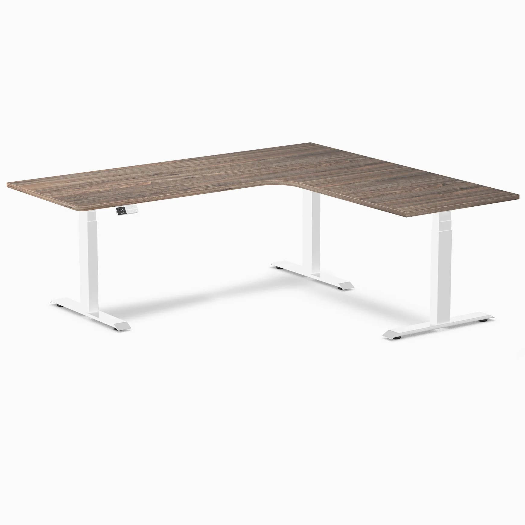 Desky L-Shape Curved Laminate Sit Stand Desk - Image 66
