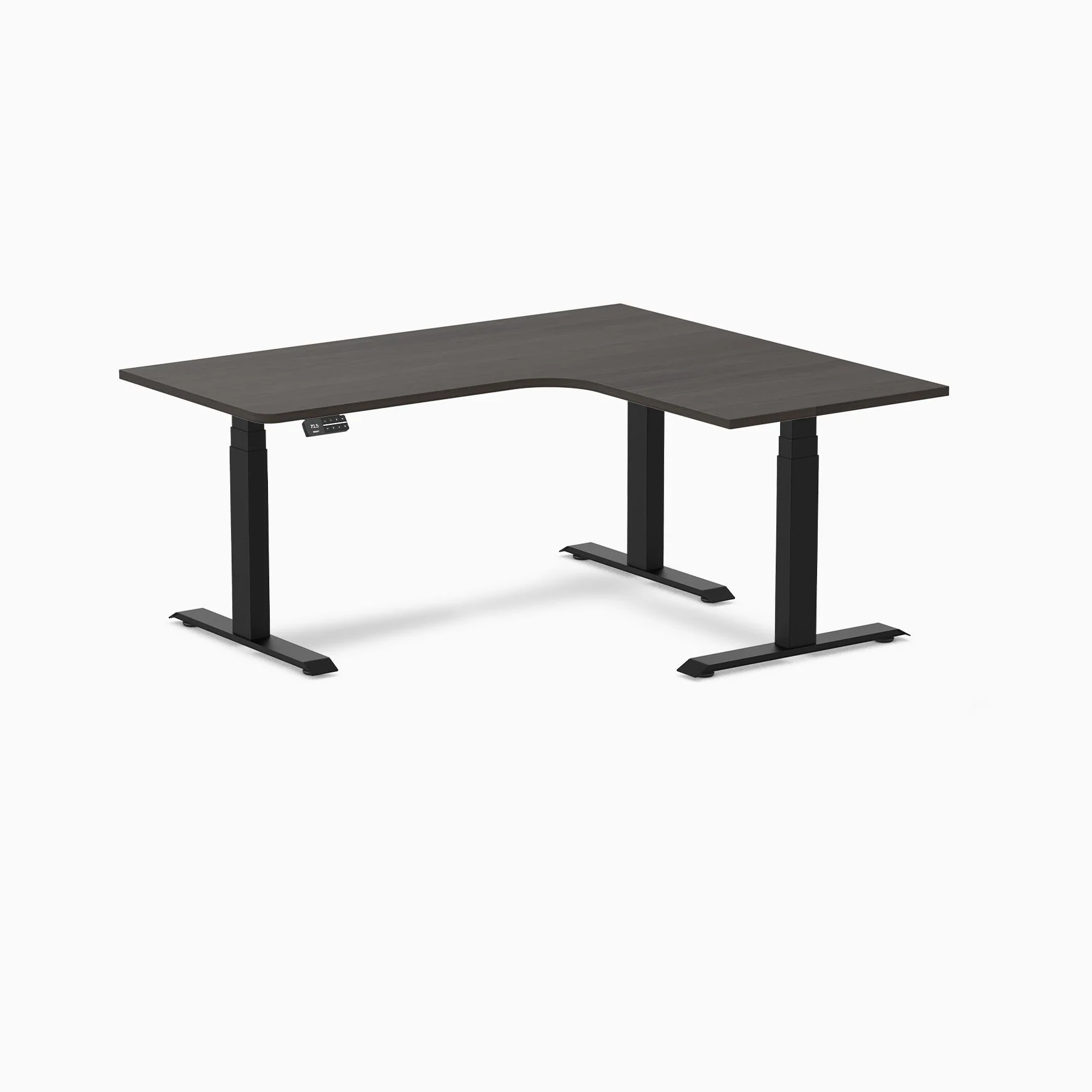 Desky L-Shape Curved Laminate Sit Stand Desk - Image 67
