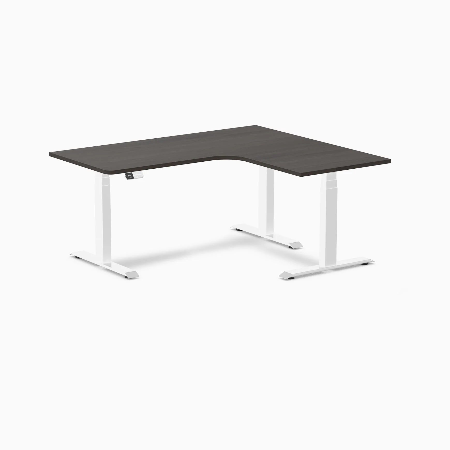 Desky L-Shape Curved Laminate Sit Stand Desk - Image 68