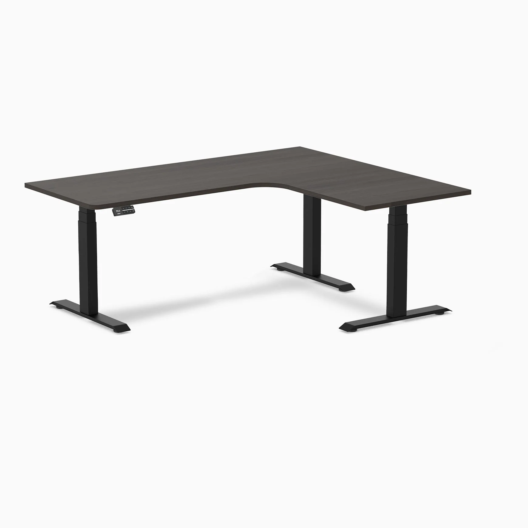 Desky L-Shape Curved Laminate Sit Stand Desk - Image 69