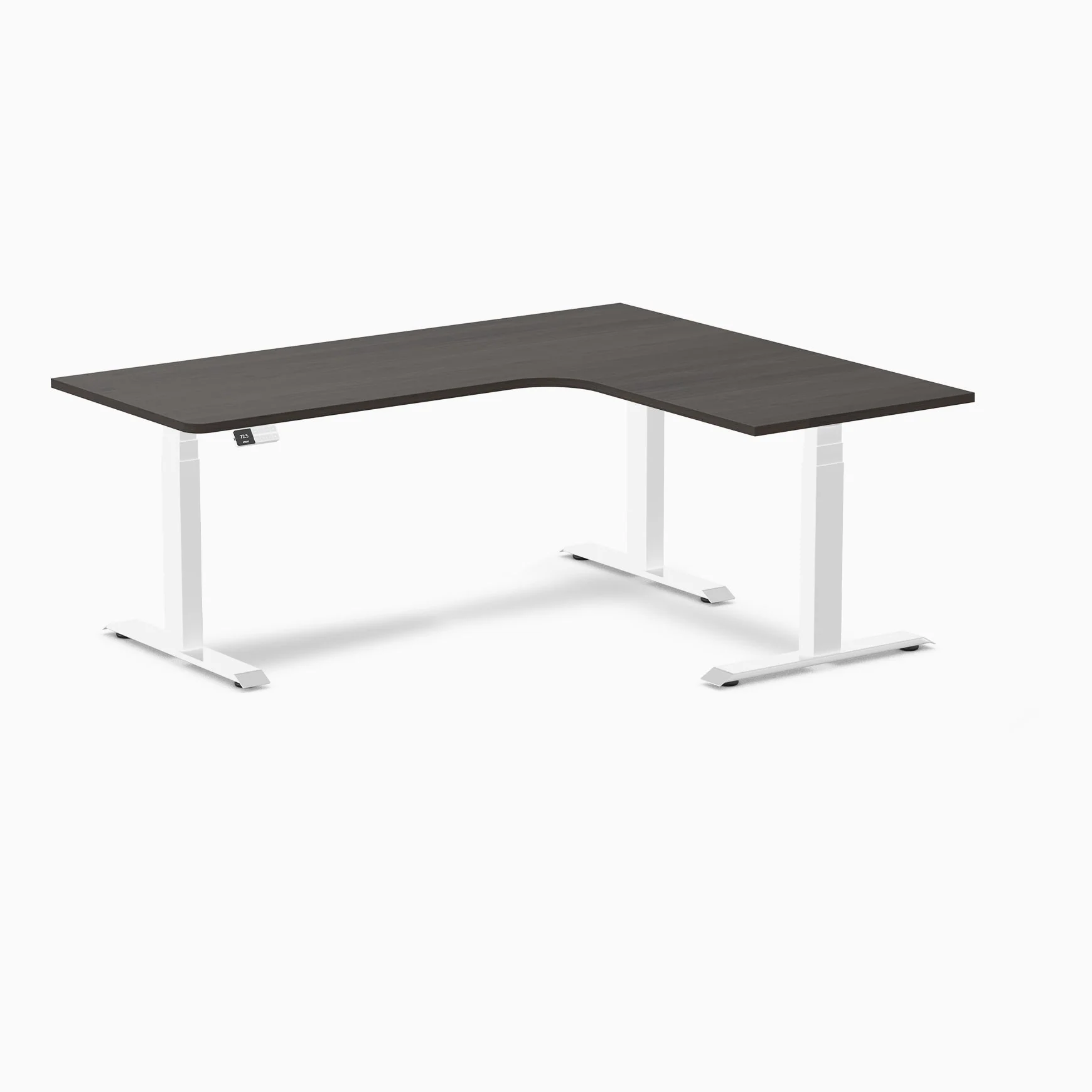 Desky L-Shape Curved Laminate Sit Stand Desk - Image 70