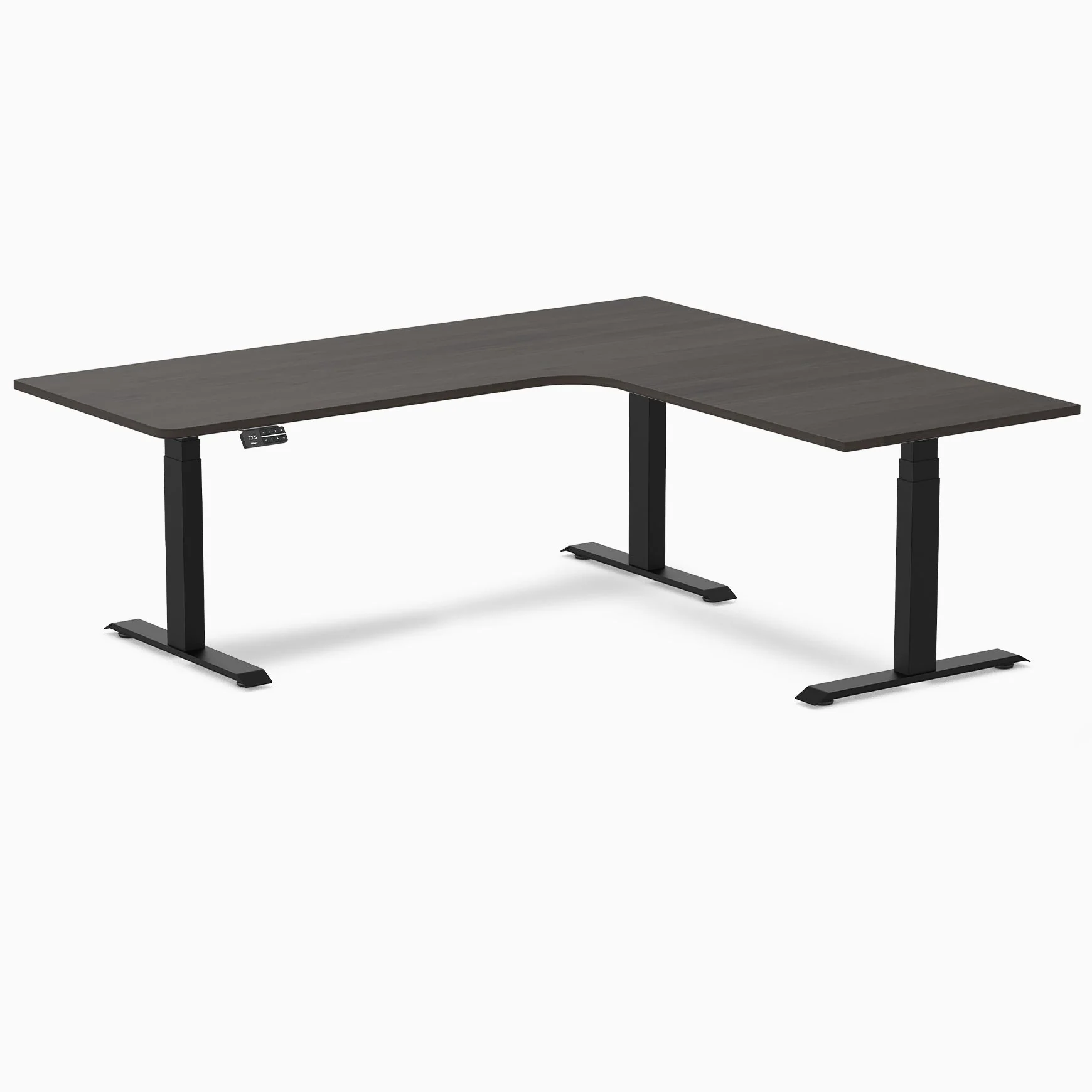 Desky L-Shape Curved Laminate Sit Stand Desk - Image 71