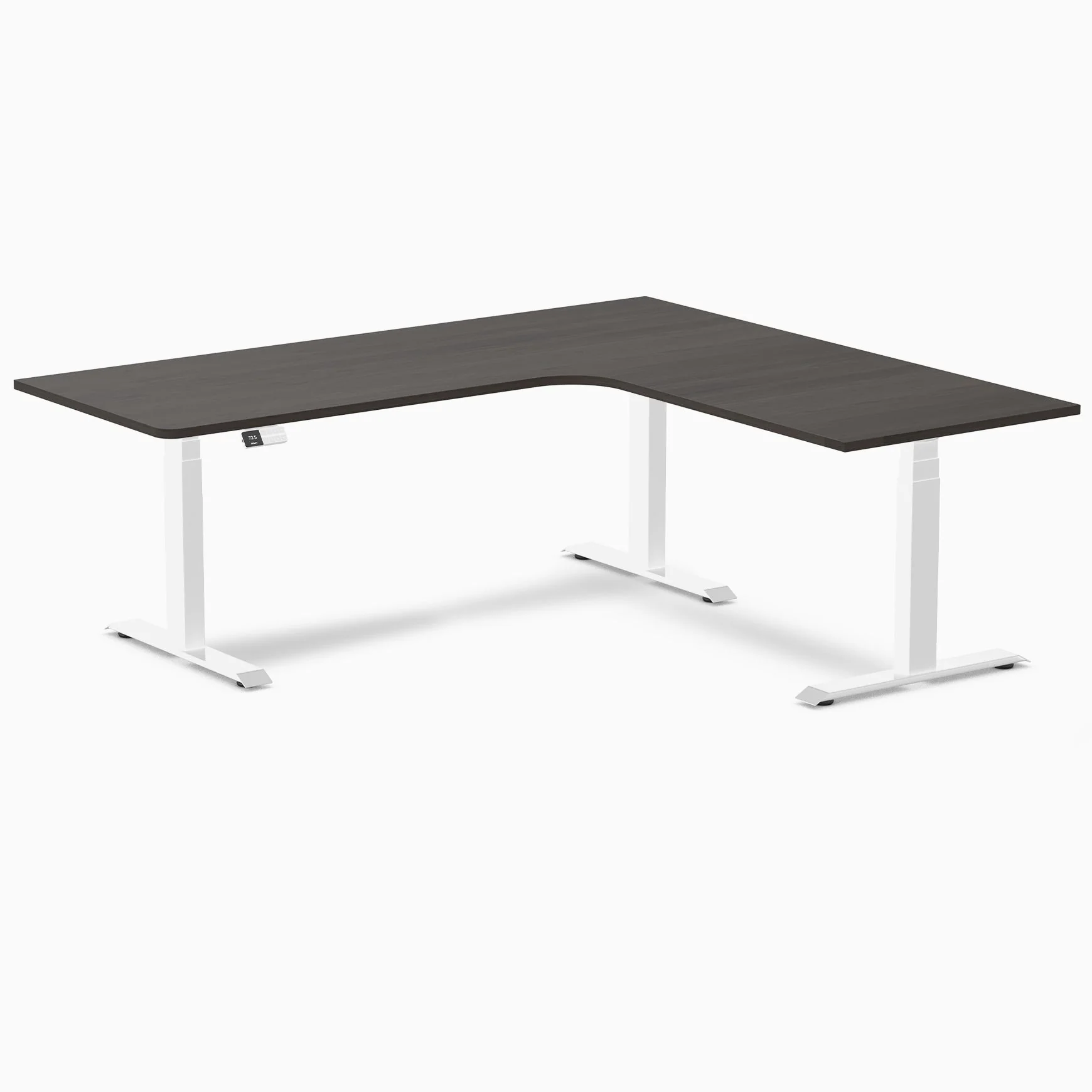 Desky L-Shape Curved Laminate Sit Stand Desk - Image 72