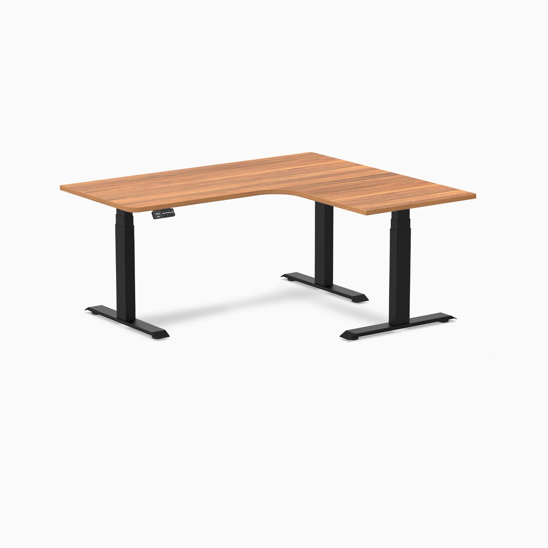 Desky L-Shape Curved Laminate Sit Stand Desk - Image 73