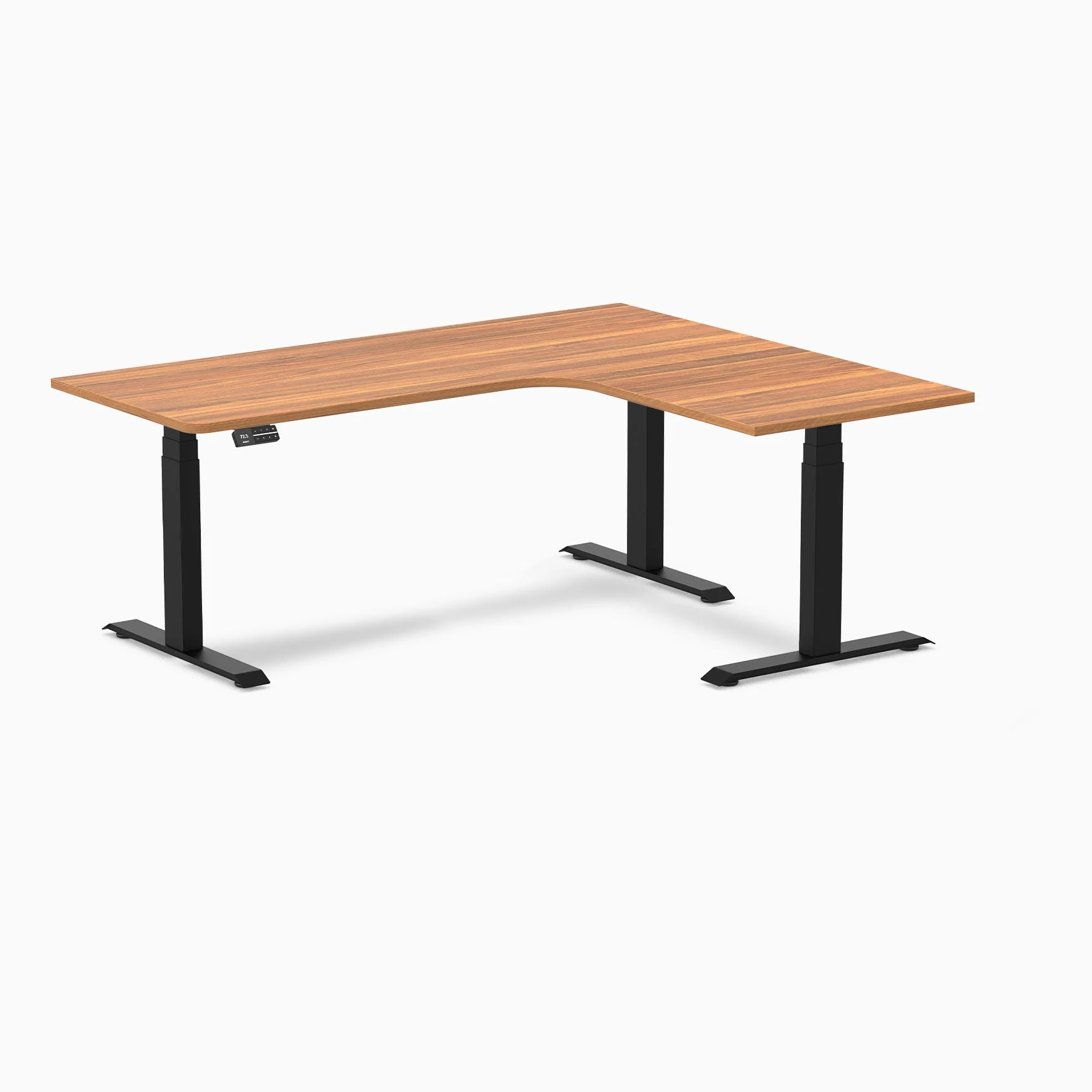 Desky L-Shape Curved Laminate Sit Stand Desk - Image 75