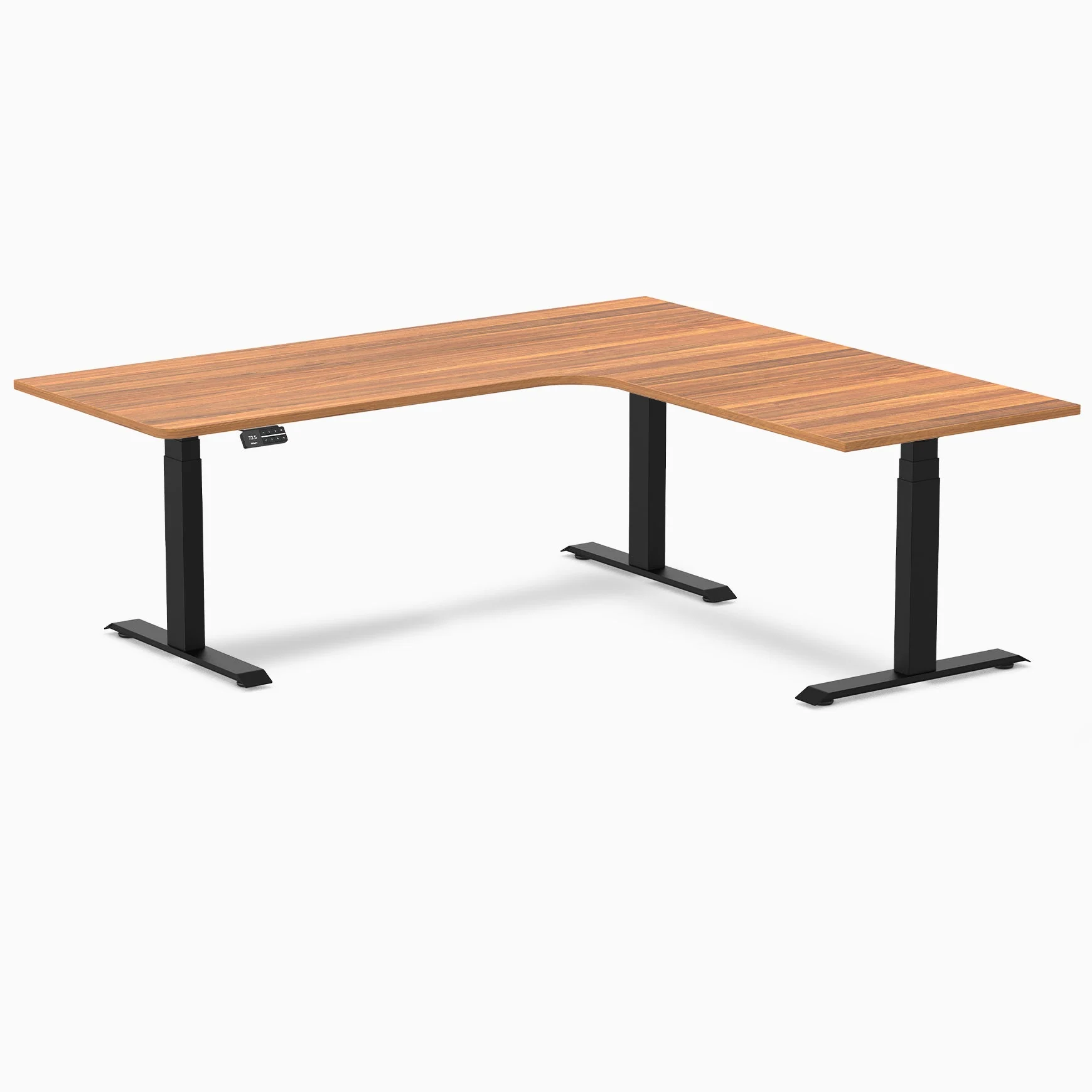 Desky L-Shape Curved Laminate Sit Stand Desk - Image 77